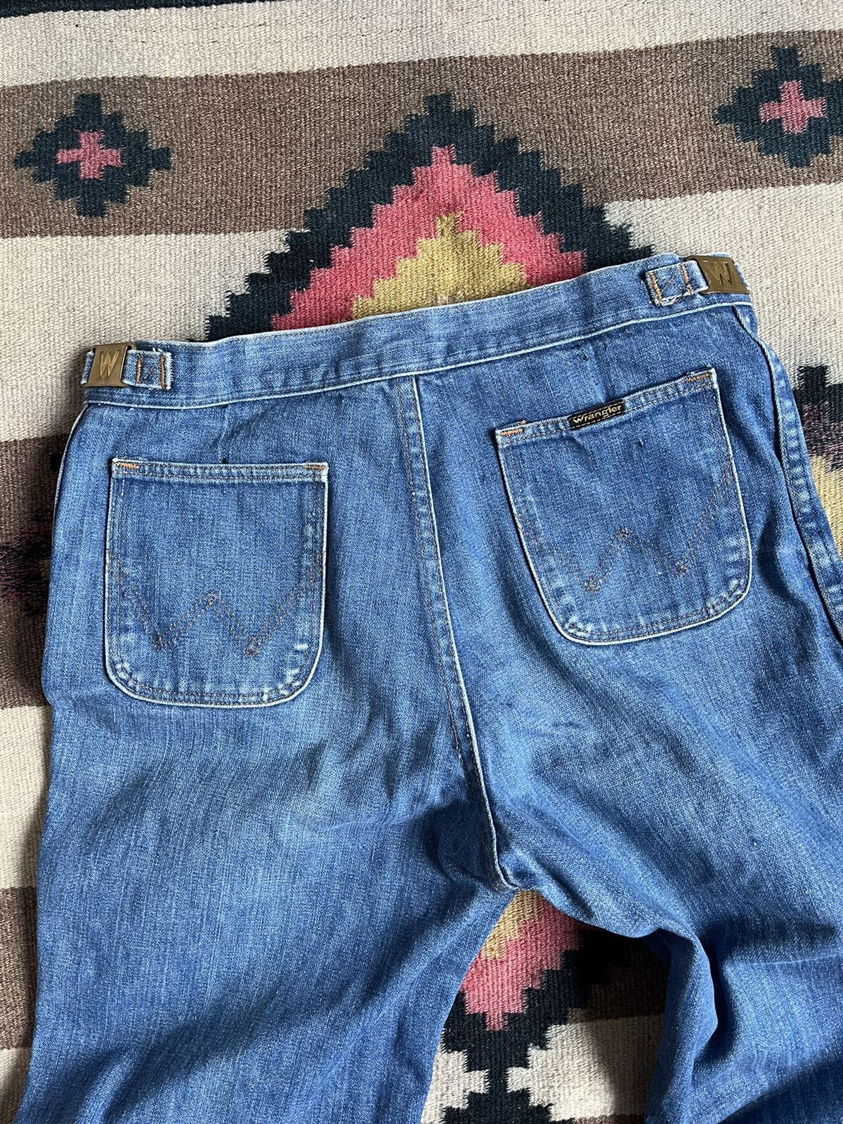 Wrangler Vintage 80s Wrangler Blue Washed Faded Jeans Size 33 Size US 33 - 13 Thumbnail