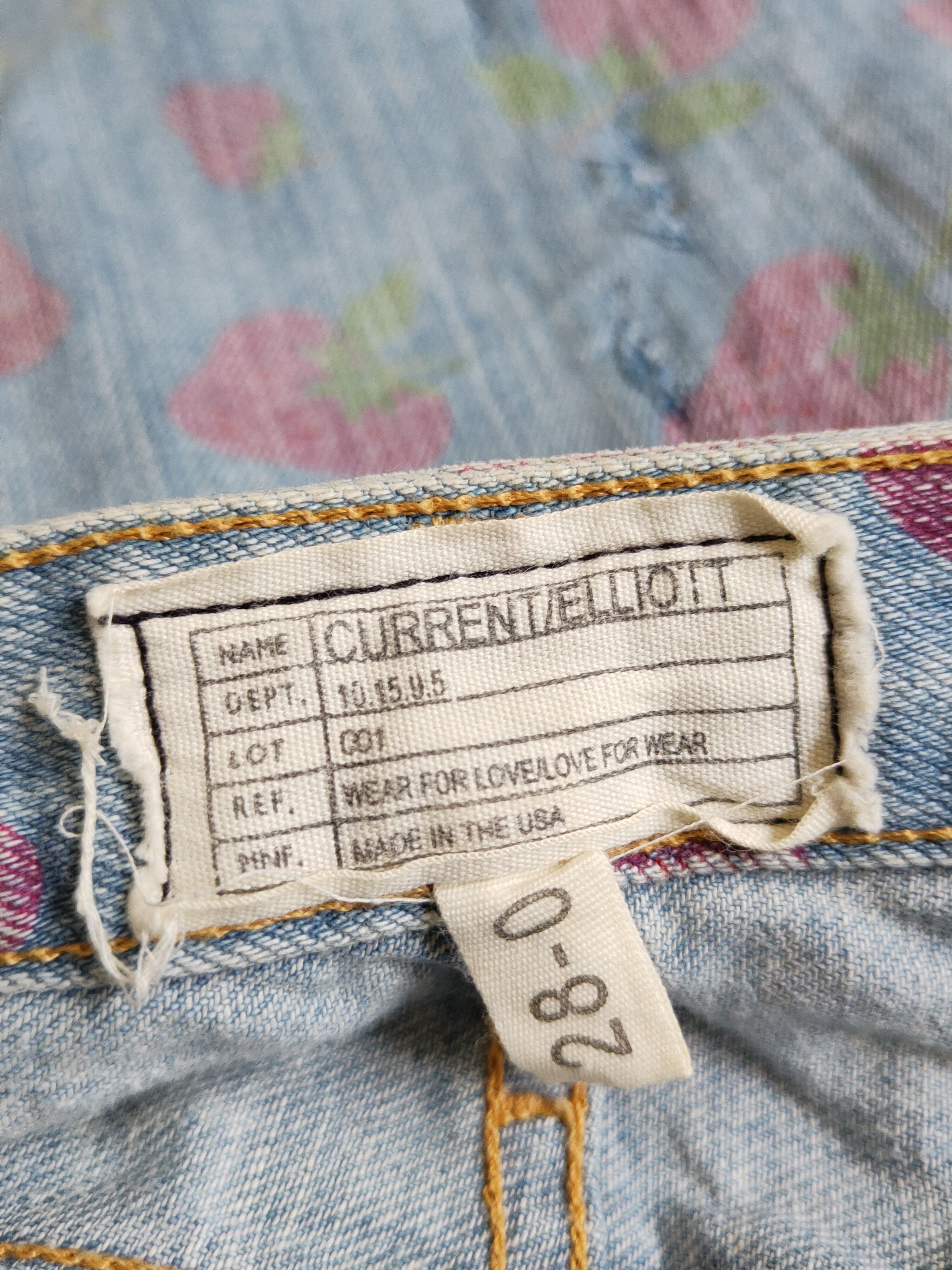 Current/Elliot Current Elliot strawberry faded Ripped Denim #S1537 Size 31" - 20 Thumbnail