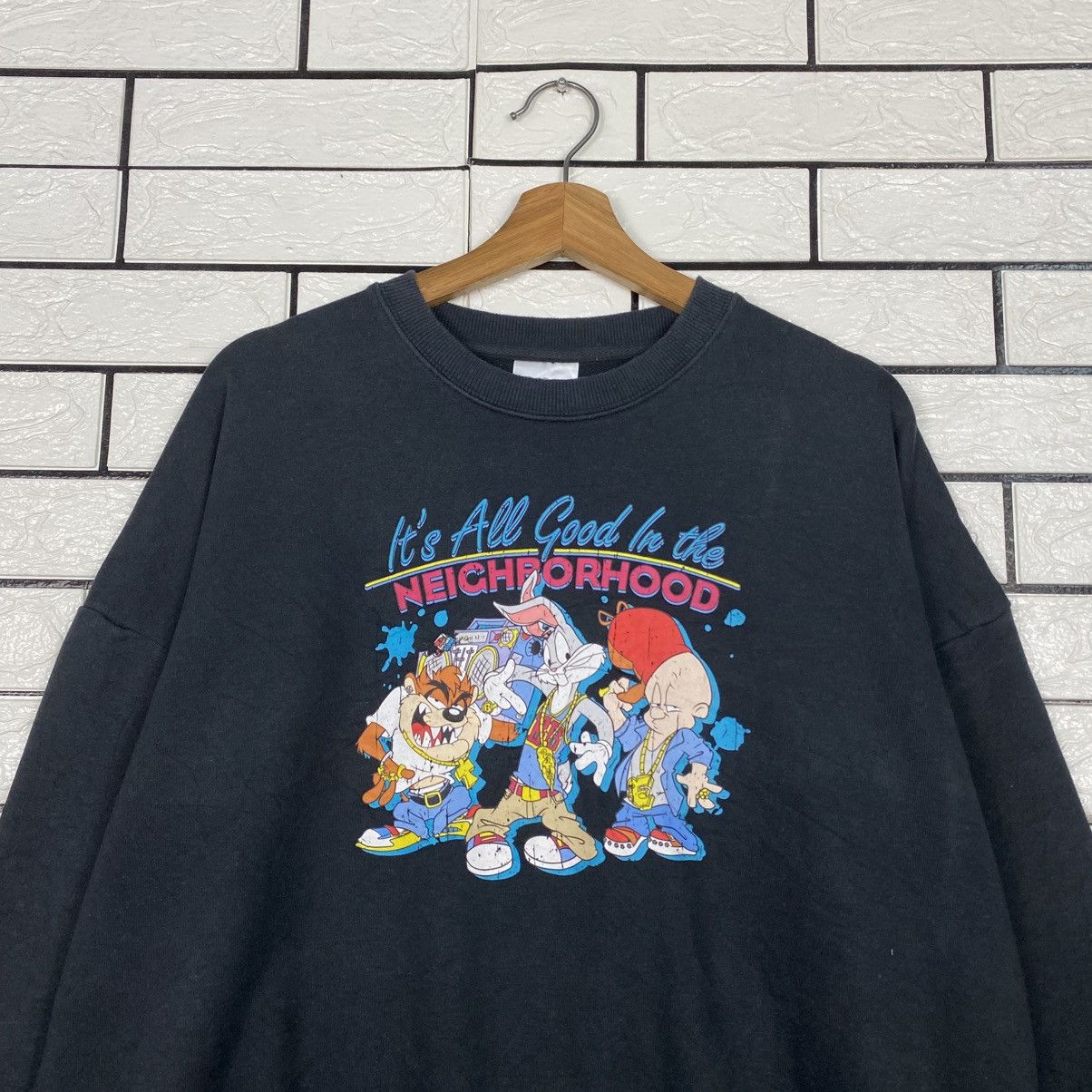 Japanese Brand 📌Vintage Sweatshirt Looney Tunes Big Logo Size US M / EU 48-50 / 2 - 4 Thumbnail