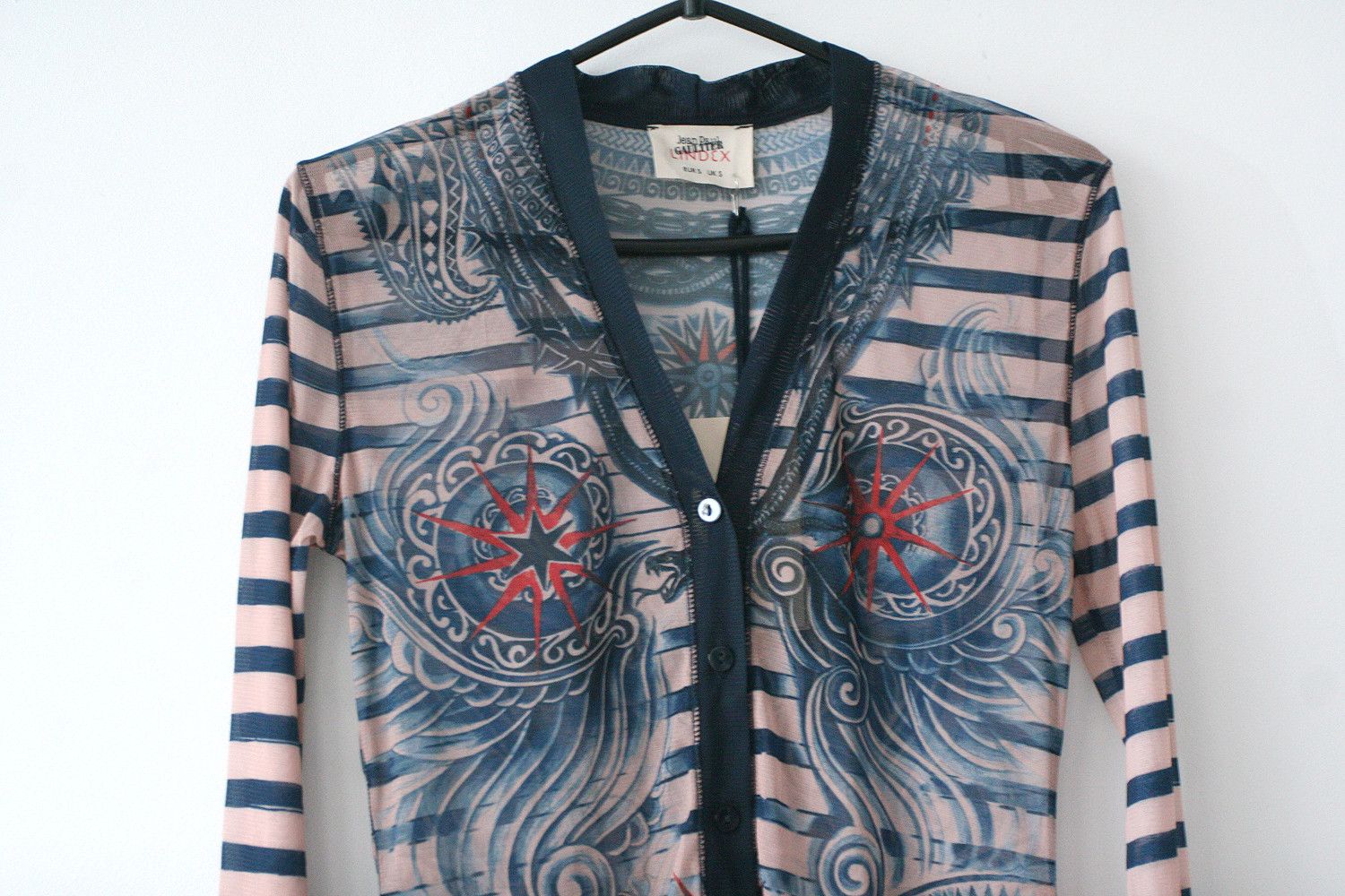 Jean Paul Gaultier Jean Paul Gaultier x Lindex JPG Mesh Top Dragon Tattoo Size S / US 4 / IT 40 - 3 Thumbnail
