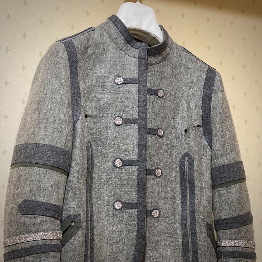 Undercover UNDERCOVER Napoleon Jacket Back Skull Print Gray Size M Size US M / EU 48-50 / 2 - 6 Thumbnail
