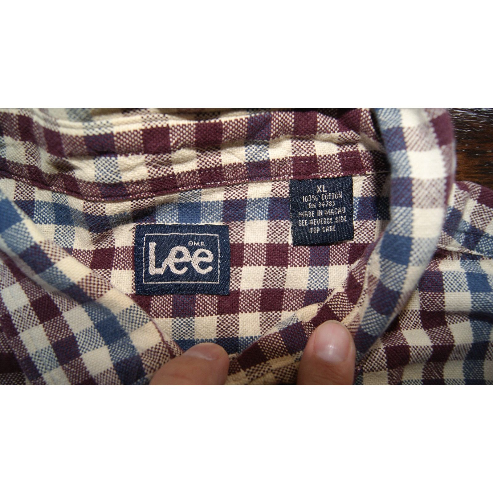 Lee VTG Y2K LEE Checkered Mens XL Long Sleeve Button Down Shirt Size US XL / EU 56 / 4 - 3 Thumbnail