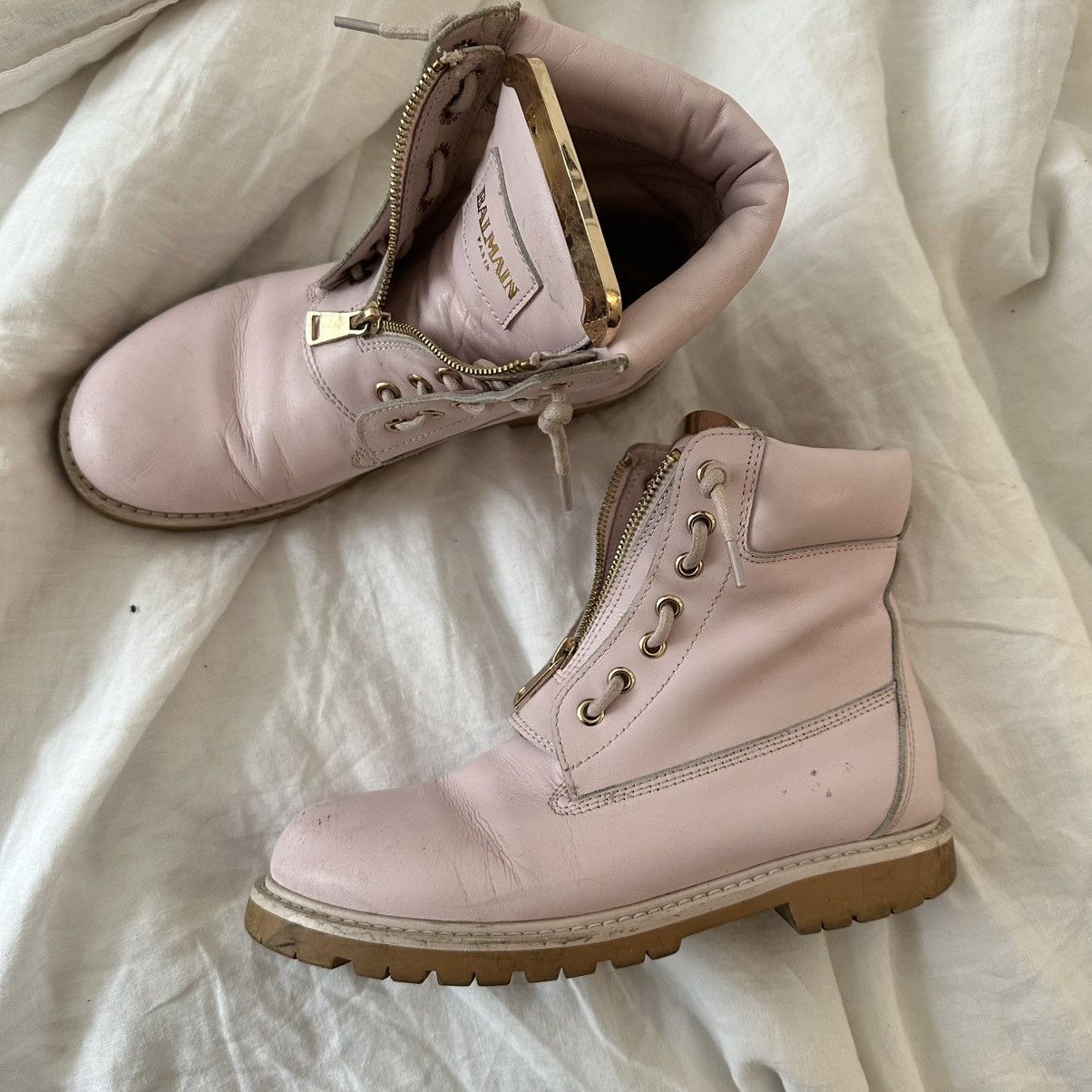 Balmain Balmain pastel pink 'timbs' Size US 8 / IT 38 - 3 Thumbnail