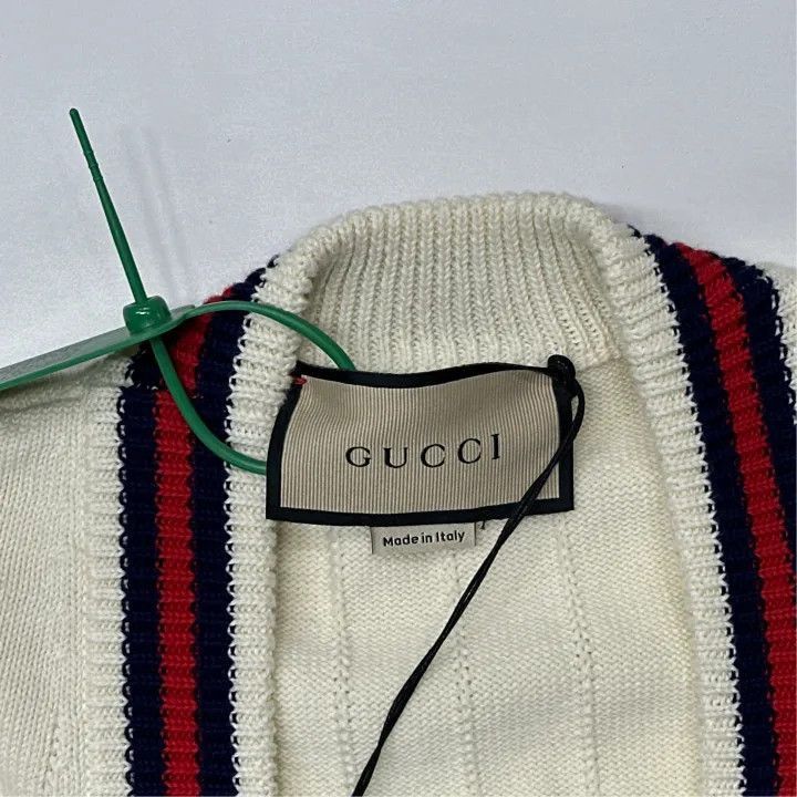 Gucci Gucci Gucci FW21 Logo V-Neck Long Sleeve Cardigan -2506 Size US L / EU 52-54 / 3 - 3 Thumbnail