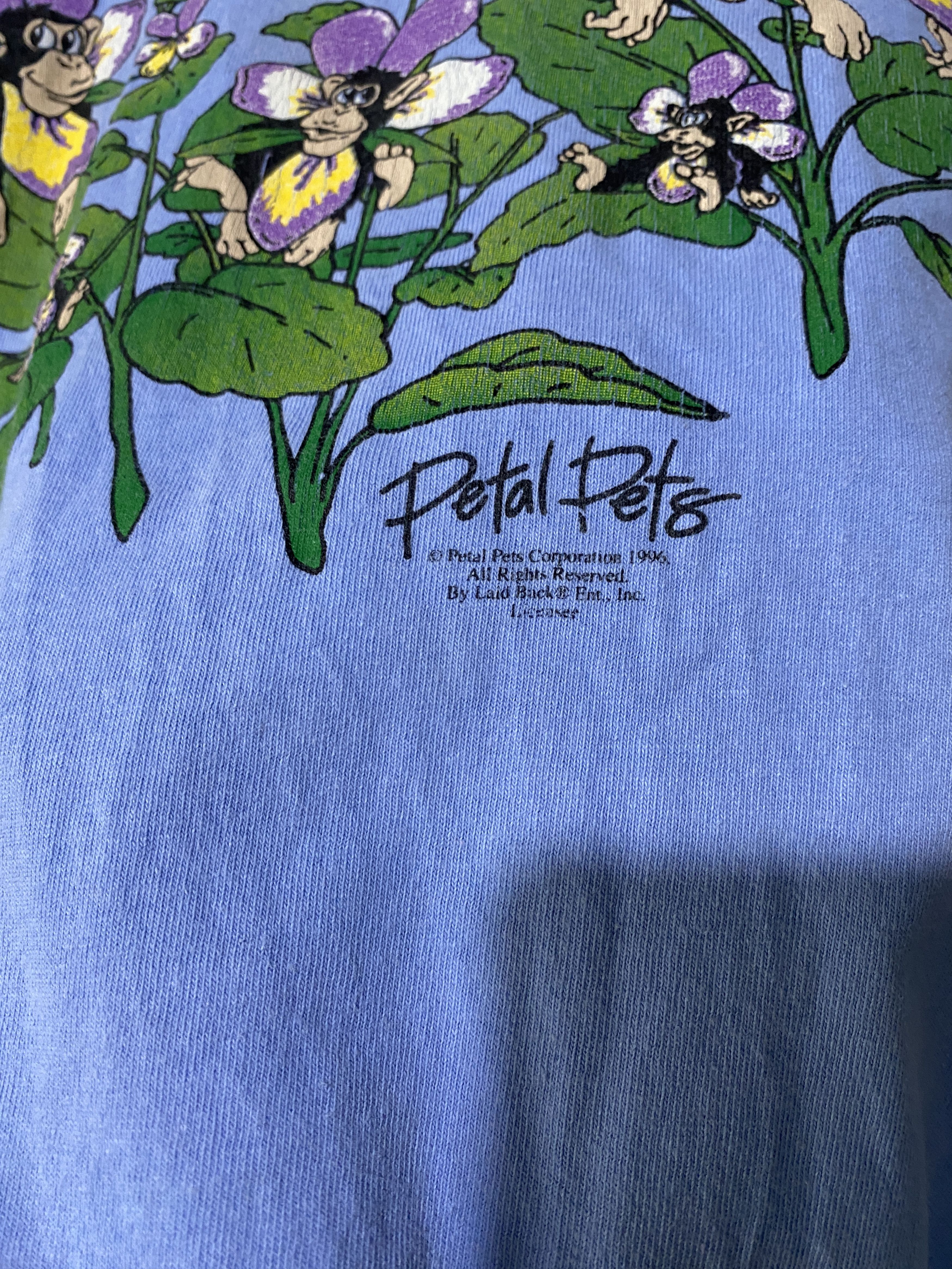 Vintage Vintage 1996 Chimp Pansies Petal Pets Shirt Size US L / EU 52-54 / 3 - 3 Thumbnail