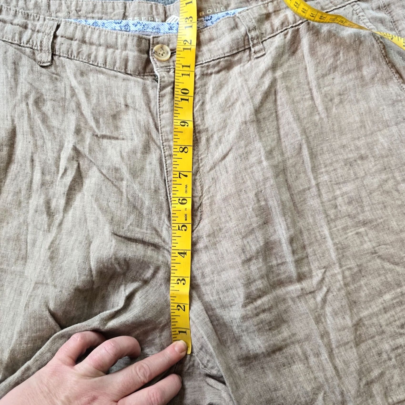 Joseph Abboud Joseph Abboud Shorts Mens Size 40 Beige Linen 8 Inch Beachy Casual Capsule Regular Chino Slash Pocket Front Flat Front Waist 40 In Beach Preppy Mens Size US 40 / EU 56 - 7 Thumbnail