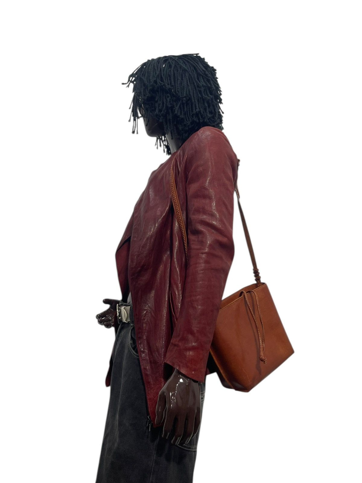 Comme des Garcons × Stussy Full Leather Beauty Patina Re Creation Cross Body Bag 2🟩0 Size ONE SIZE - 4 Thumbnail