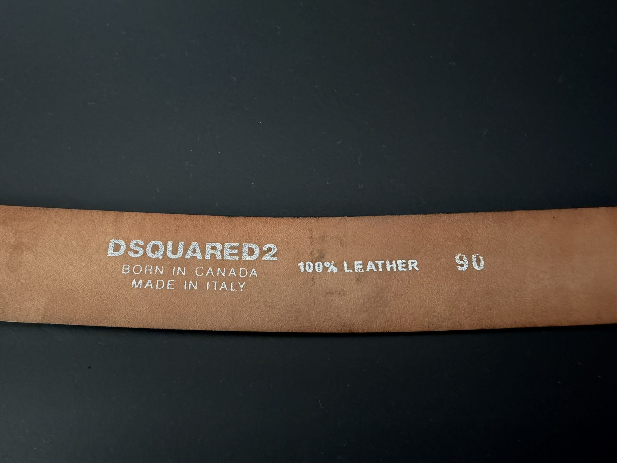 Dsquared2 Dsquared2 Black Leather Belt Minimal Buckle Made in Italy 90 Size 32 - 7 Thumbnail