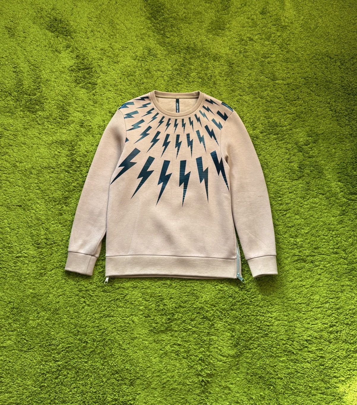 Neil Barrett lightings neck logo sweatshirt