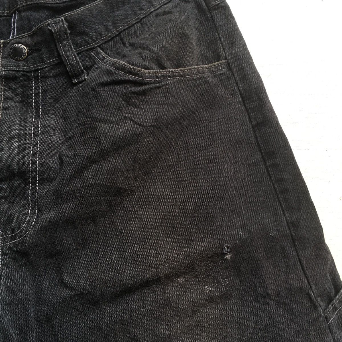 Dickies × Vintage SUN FADED VINTAGE DICKIES DISTRESSED CARPENTER JORTS Size US 35 - 6 Thumbnail