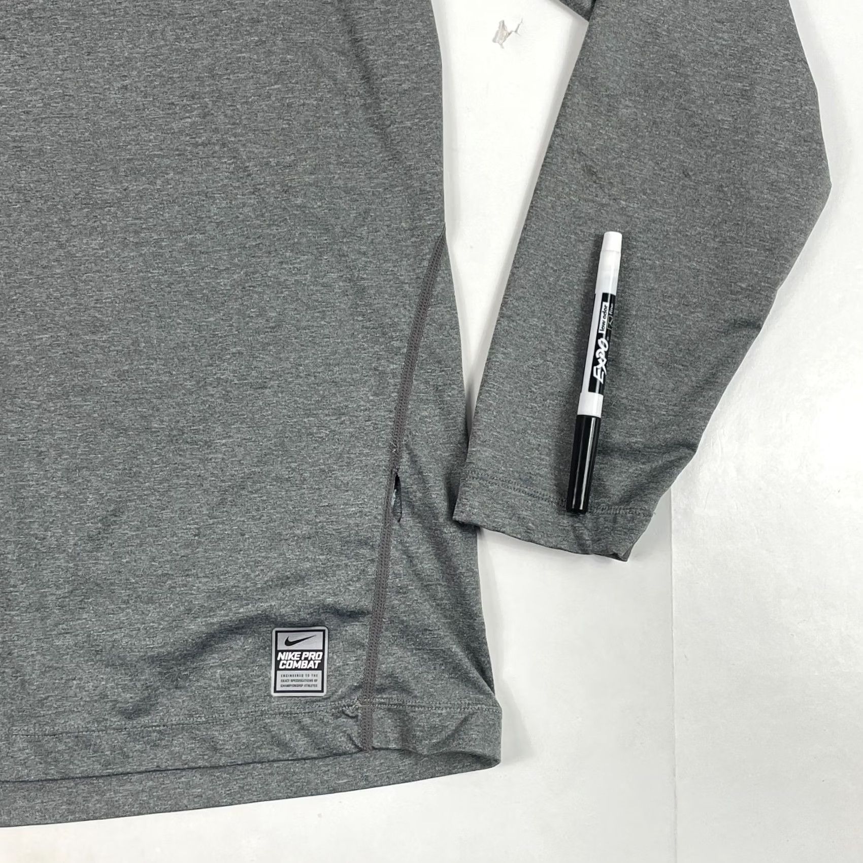 Nike Nike Pro Combat Shirt Mens Large Gray Dri-Fit Compression Mock Neck Workout Gym Size US L / EU 52-54 / 3 - 4 Thumbnail