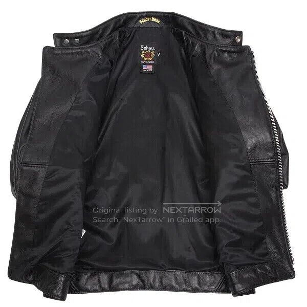 Schott Schott 603us knight stand-up collar, heavy cowhide Size US S / EU 44-46 / 1 - 2 Thumbnail