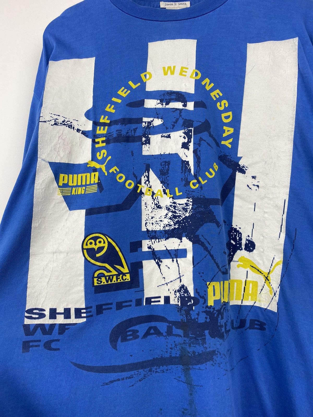 Puma Vintage 90s Sheffield Wednesday Puma T Shirt PSG Milan Y2K Size US XL / EU 56 / 4 - 2 Thumbnail