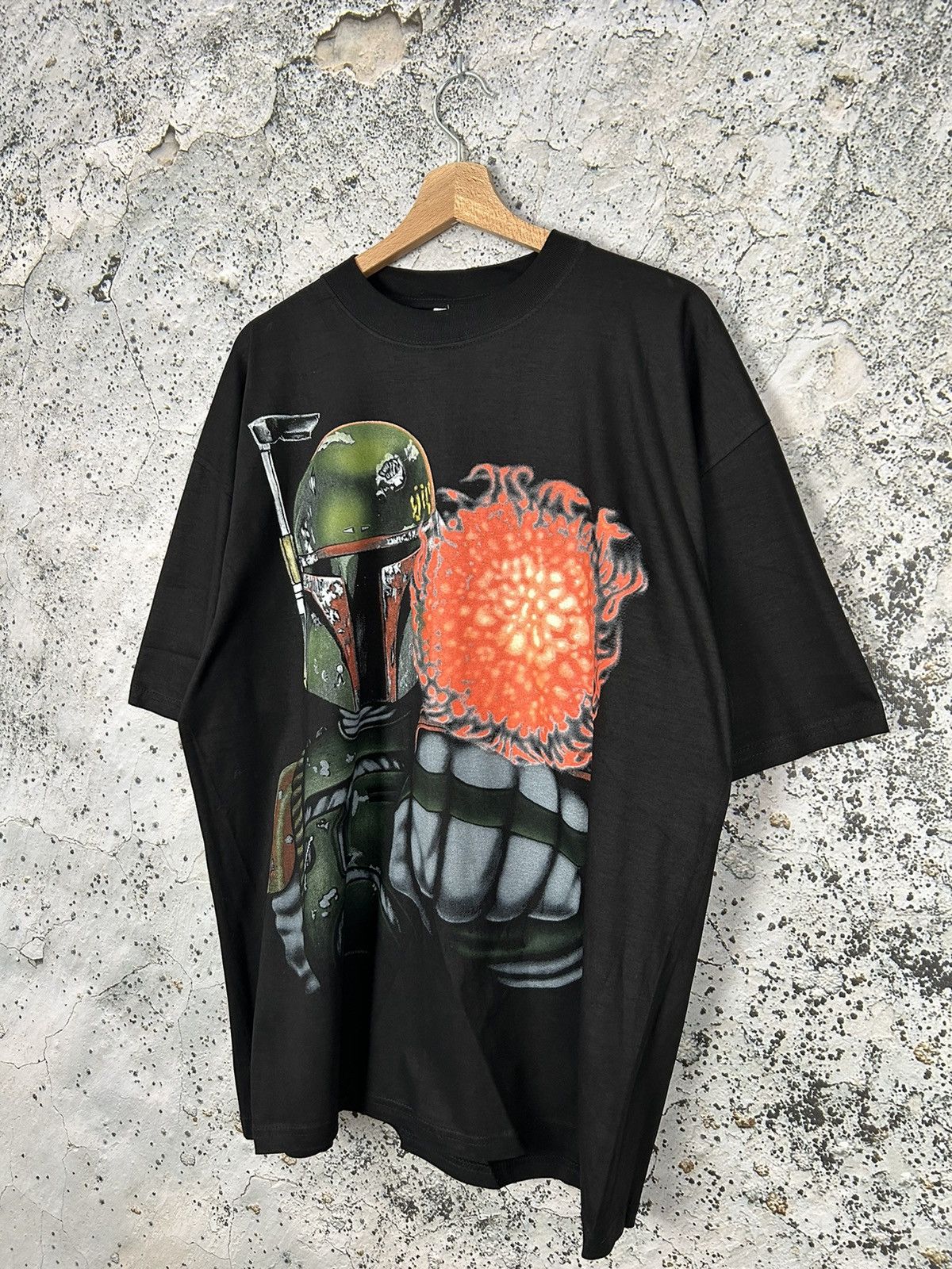 Star Wars Vintage Boba Fett 90s Star Wars Movie Graphic Tee Rare Hype Size US XL / EU 56 / 4 - 2 Thumbnail