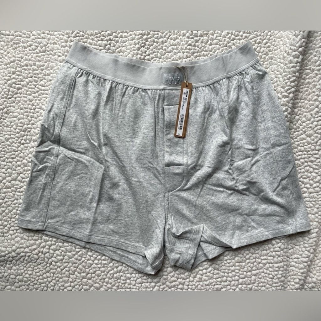SKIMS Skims Boyfriend Loose Boxer Light Heather Grey Size Small Size 27" / US 4 / IT 40 - 4 Thumbnail