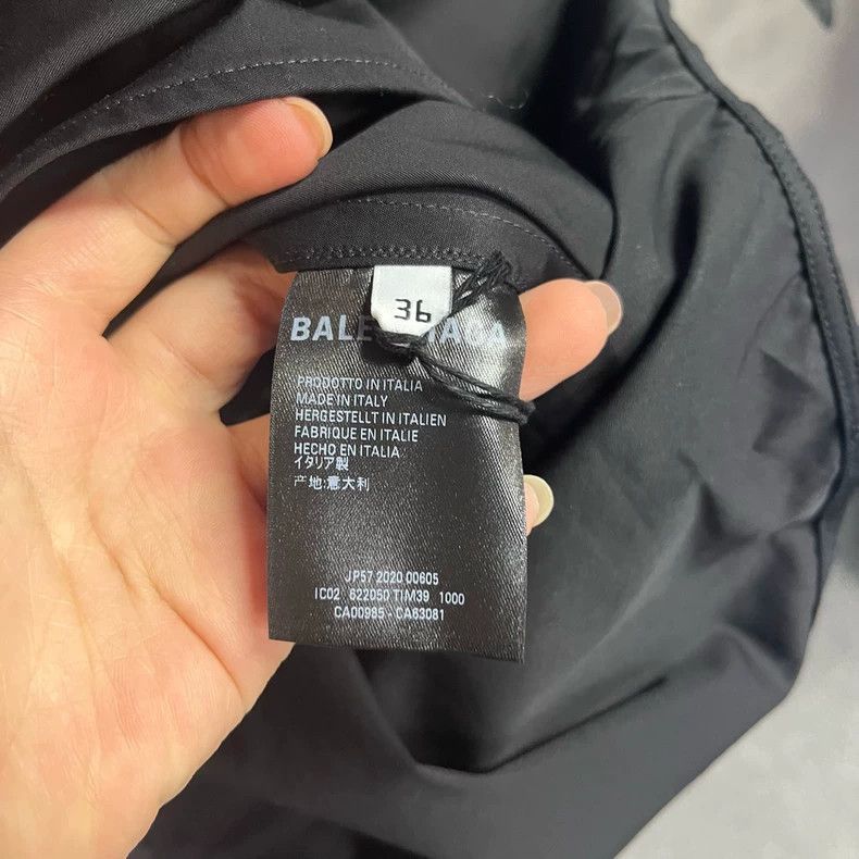 Balenciaga Balenciaga Black Logo Print Long Sleeve Shirt-2506 Size US M / EU 48-50 / 2 - 4 Thumbnail