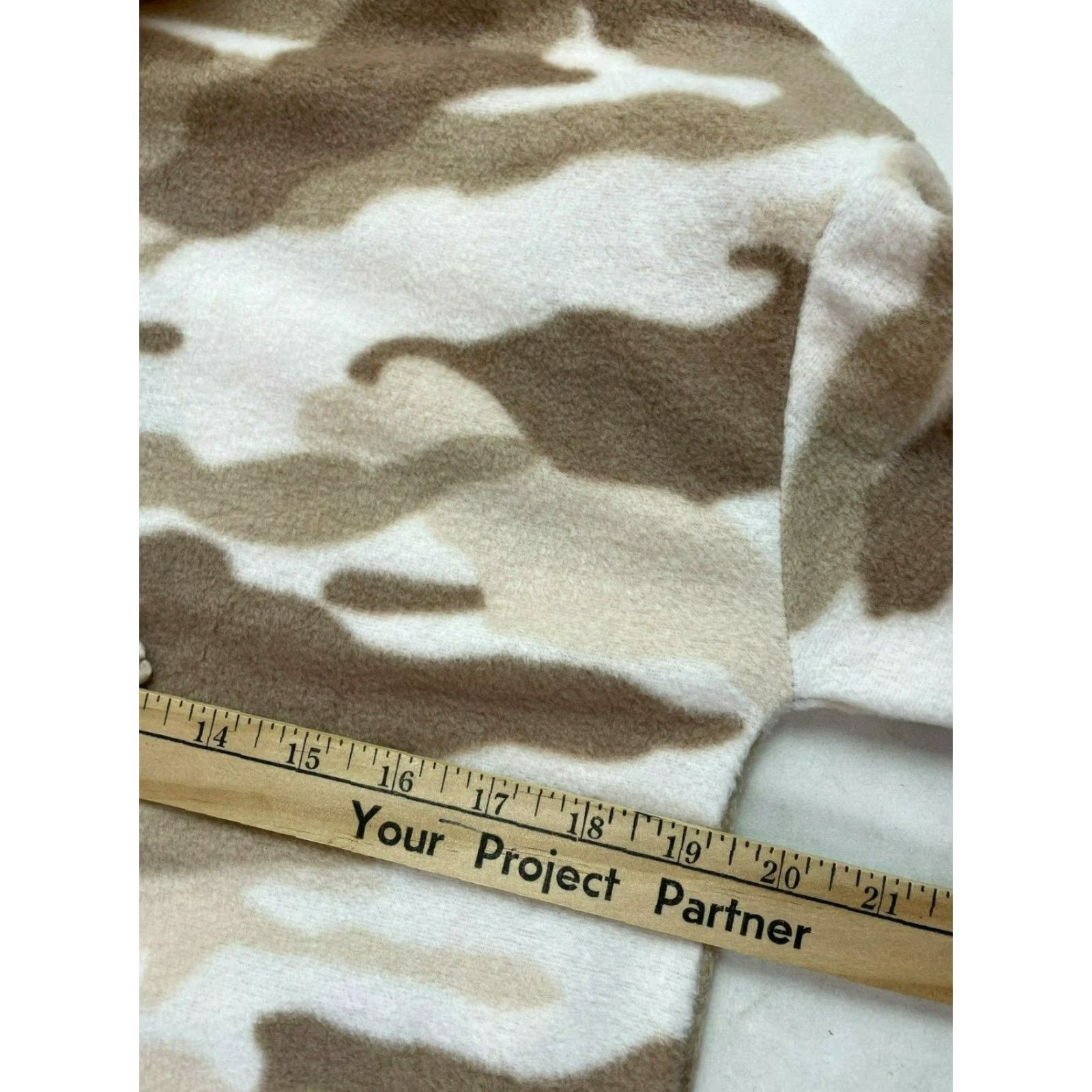 Vintage Derek Heart Sweatshirt Women's Size Small Tan Fleece Camo Cowl Neck Drawstring Pullover Vintage: No Size S / US 4 / IT 40 - 3 Thumbnail