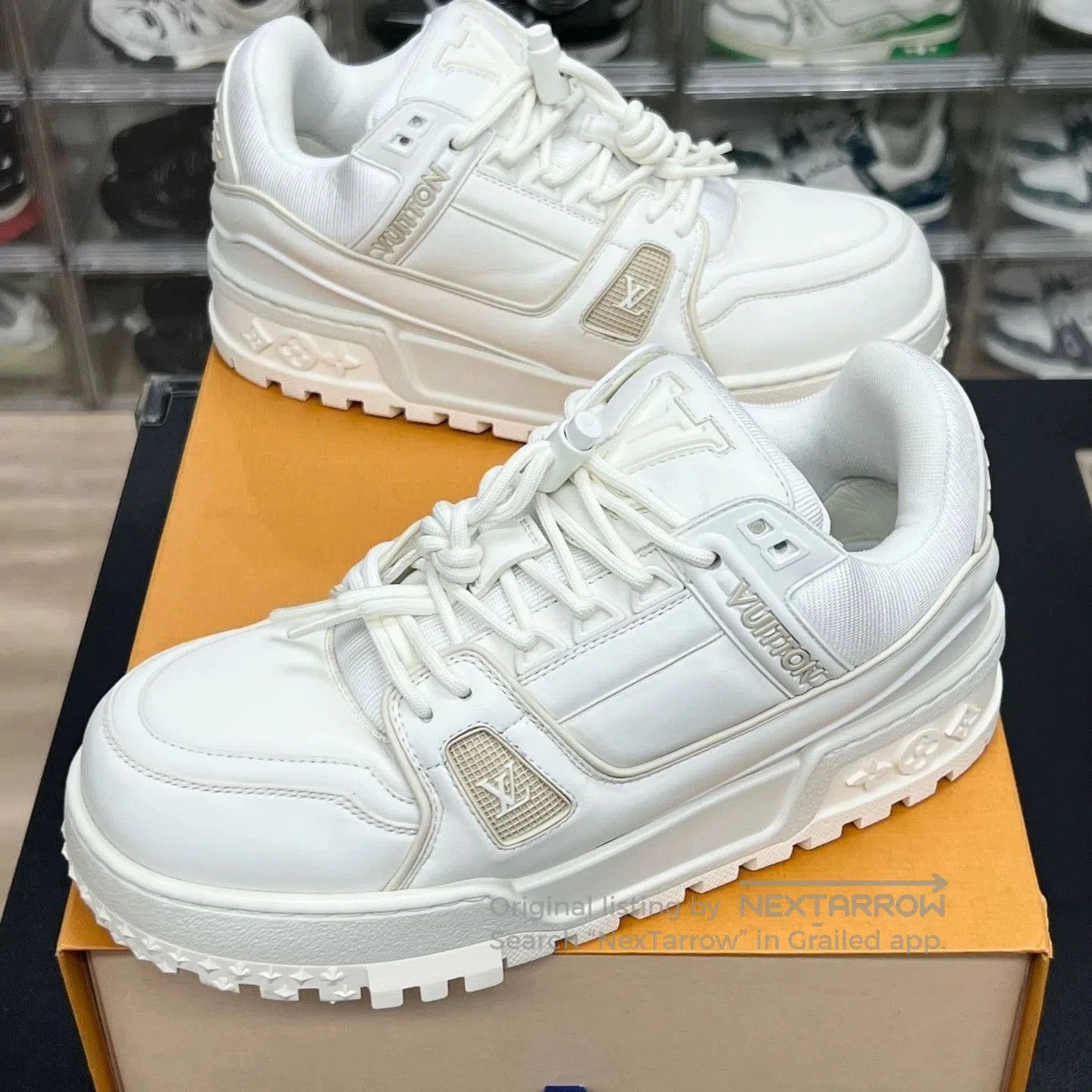 LV Trainer Maxi White Sneakers UK5.