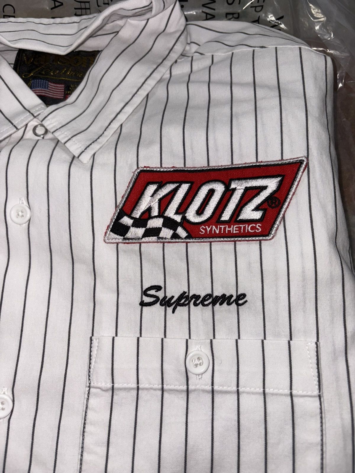Supreme Vanson Leathers S/S Work Shirt Stripe