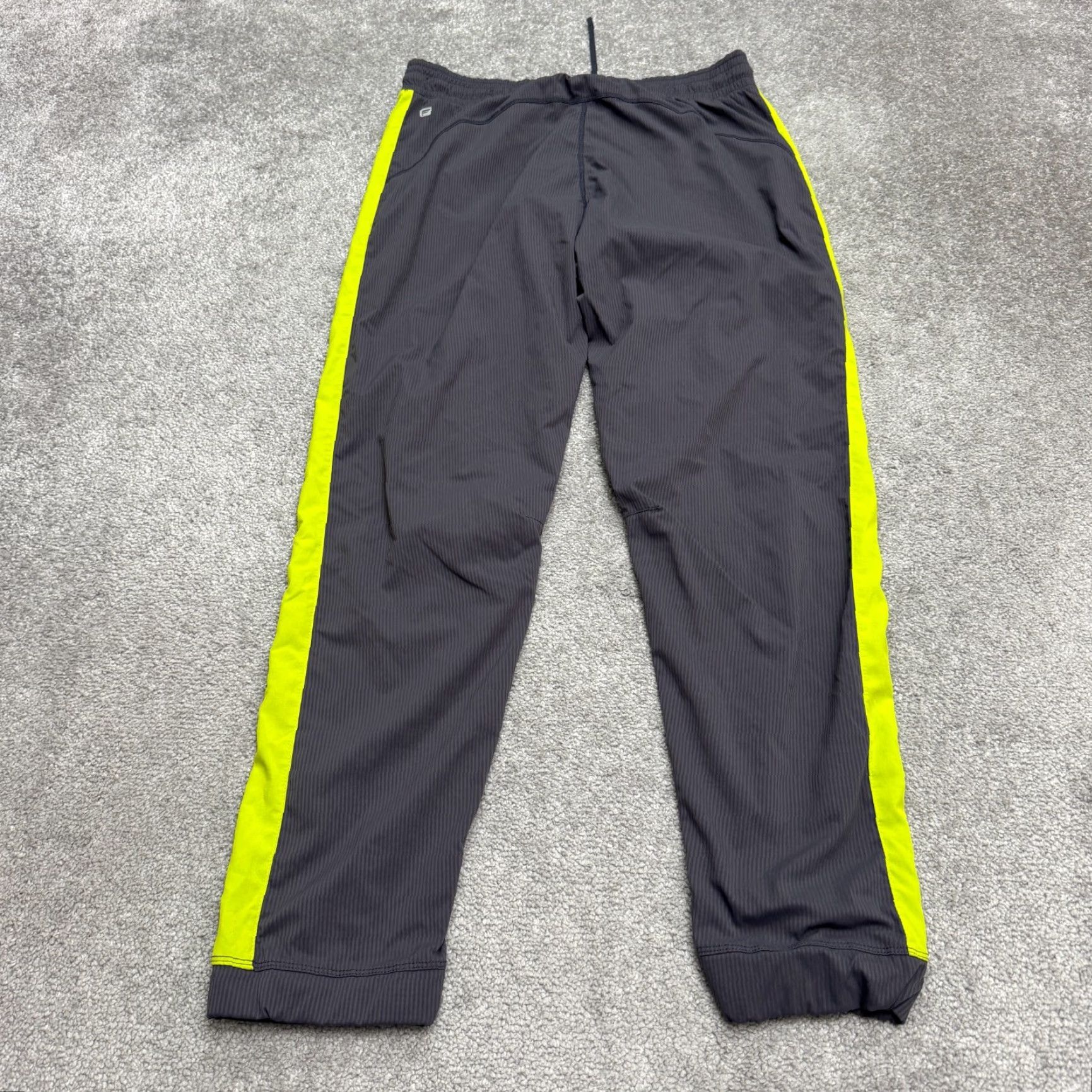 Fabletics VINTAGE Fabletics Men's Jogger Pants Activewear Tapered Fit Gray Yellow Elastic Waist Medium Size US 31 - 2 Thumbnail