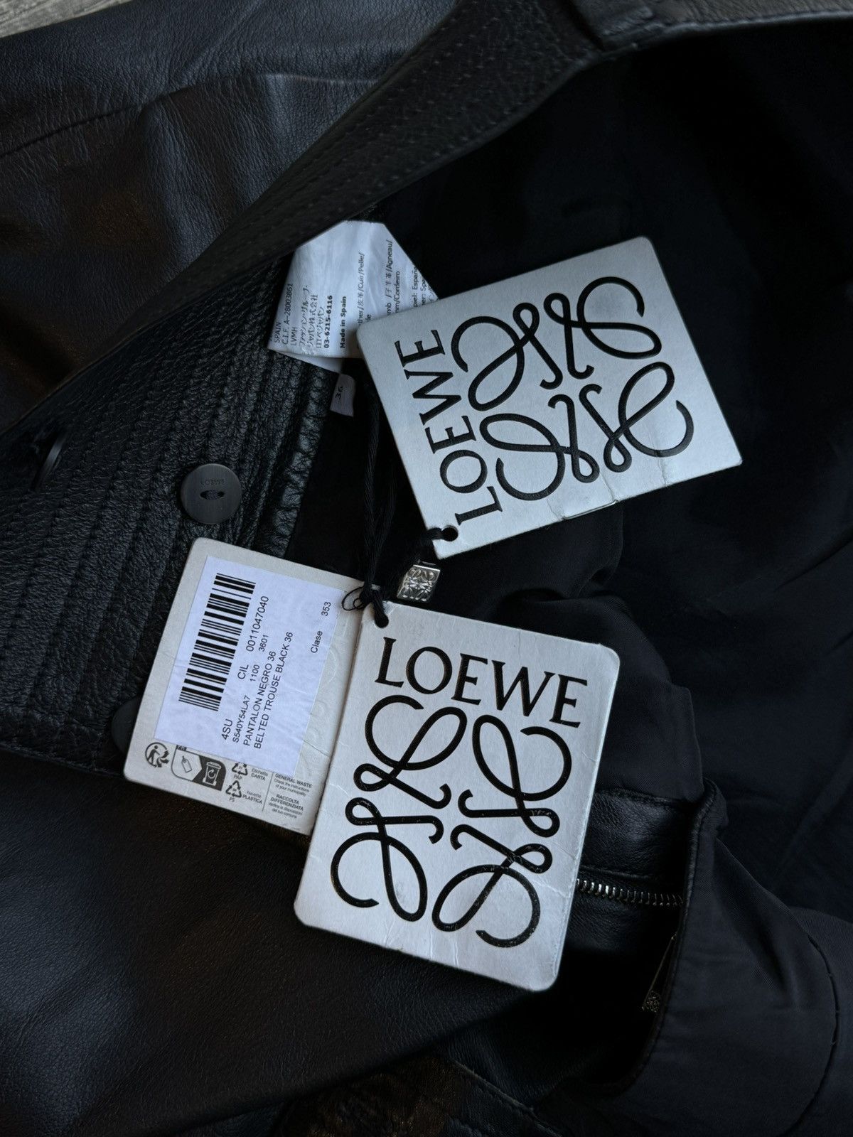 Loewe Loewe Black Lamb Skin Leather Pants New - 36 Size US 32 / EU 48 - 10 Thumbnail