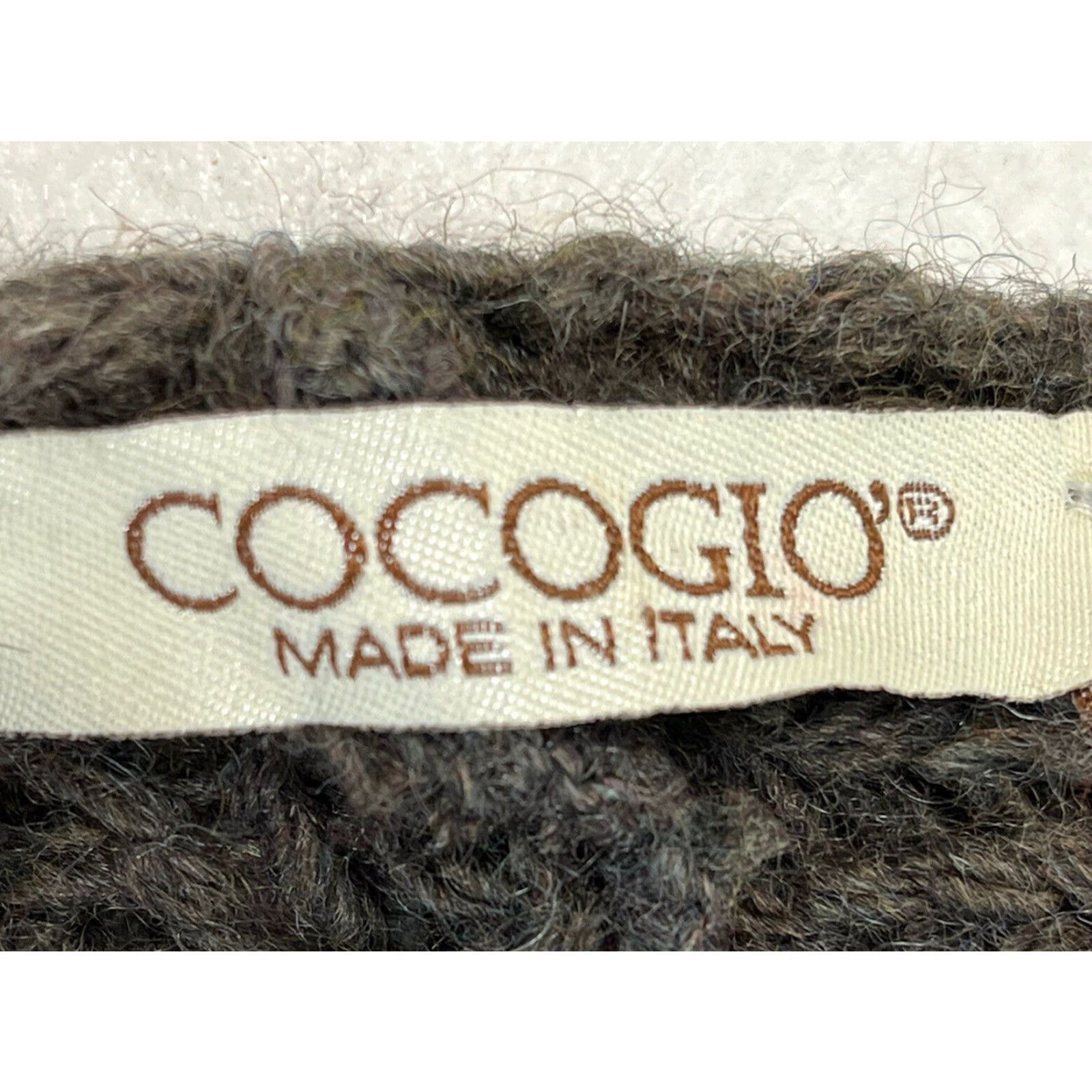 Vintage Cocogio Knit Sweater Poncho Cape One Size Womens Brown Cableknit Soft Made Italy Size ONE SIZE - 5 Thumbnail