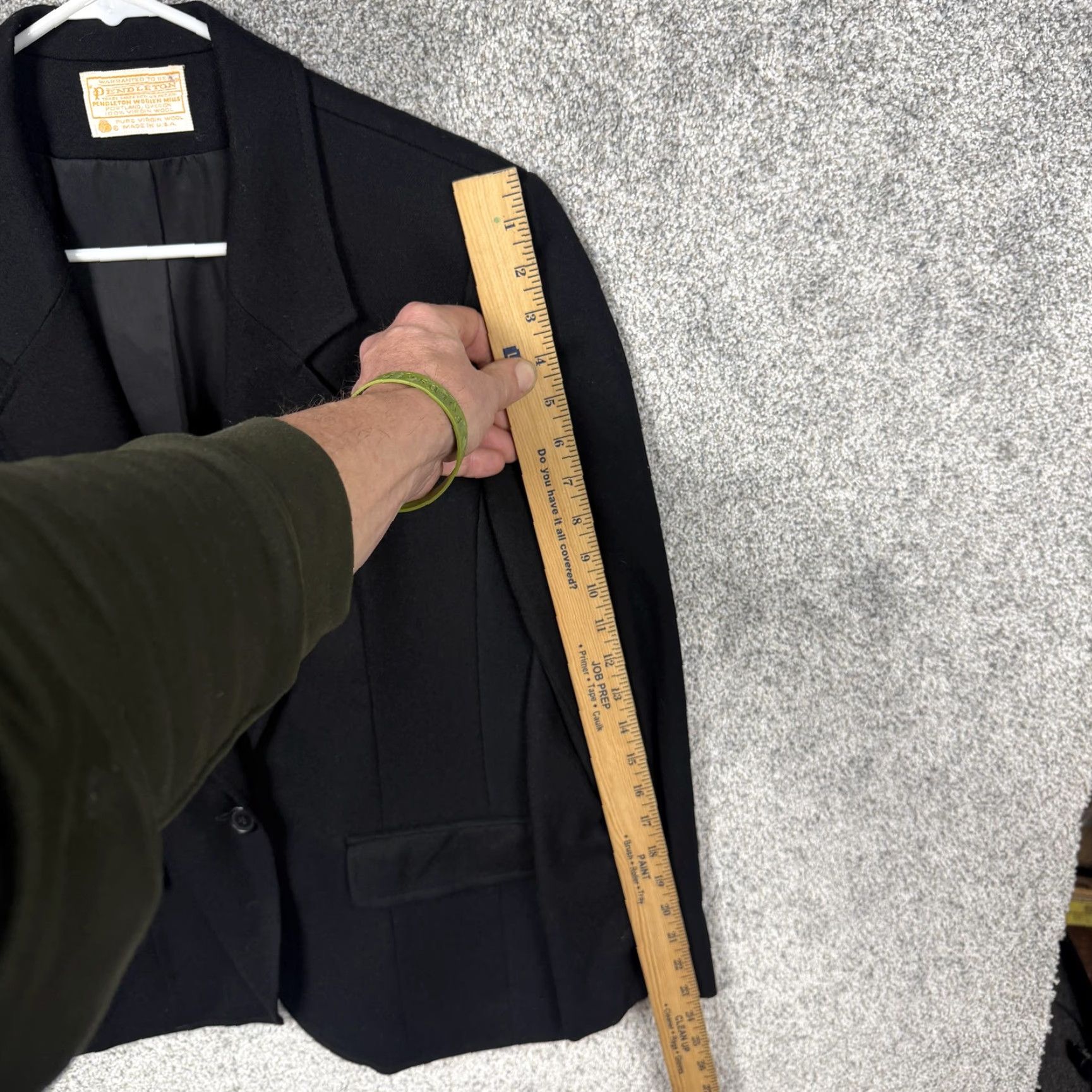 Pendleton VINTAGE Pendleton Black Wool Blazer 12 Women Single-Breasted Notch Lapel 100% Virgin Wool Office Workwear USA Men's? Size XL / US 12-14 / IT 48-50 - 3 Thumbnail