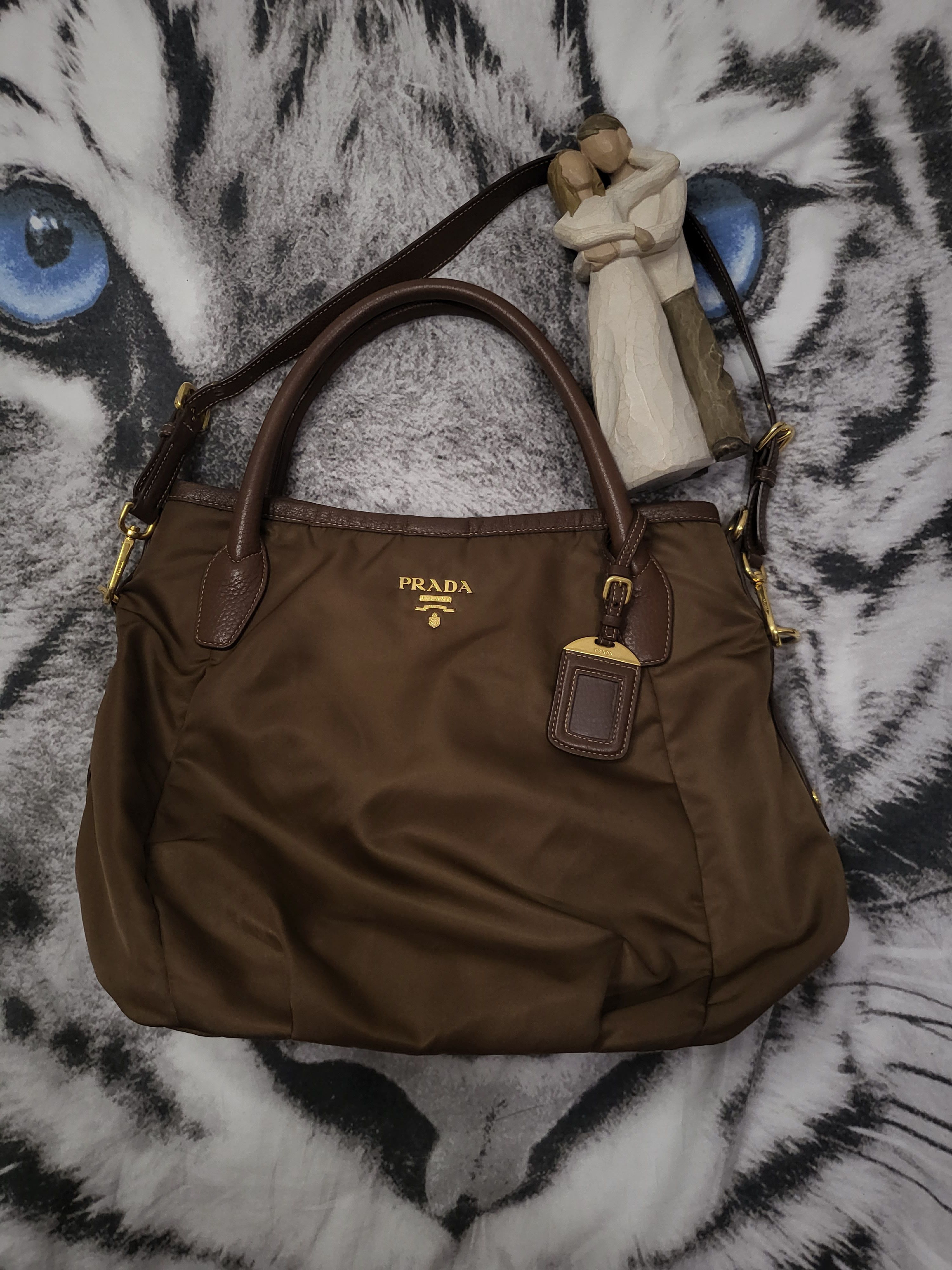 Prada Prada Brown Tessuto Satchel Size ONE SIZE - 1 Thumbnail