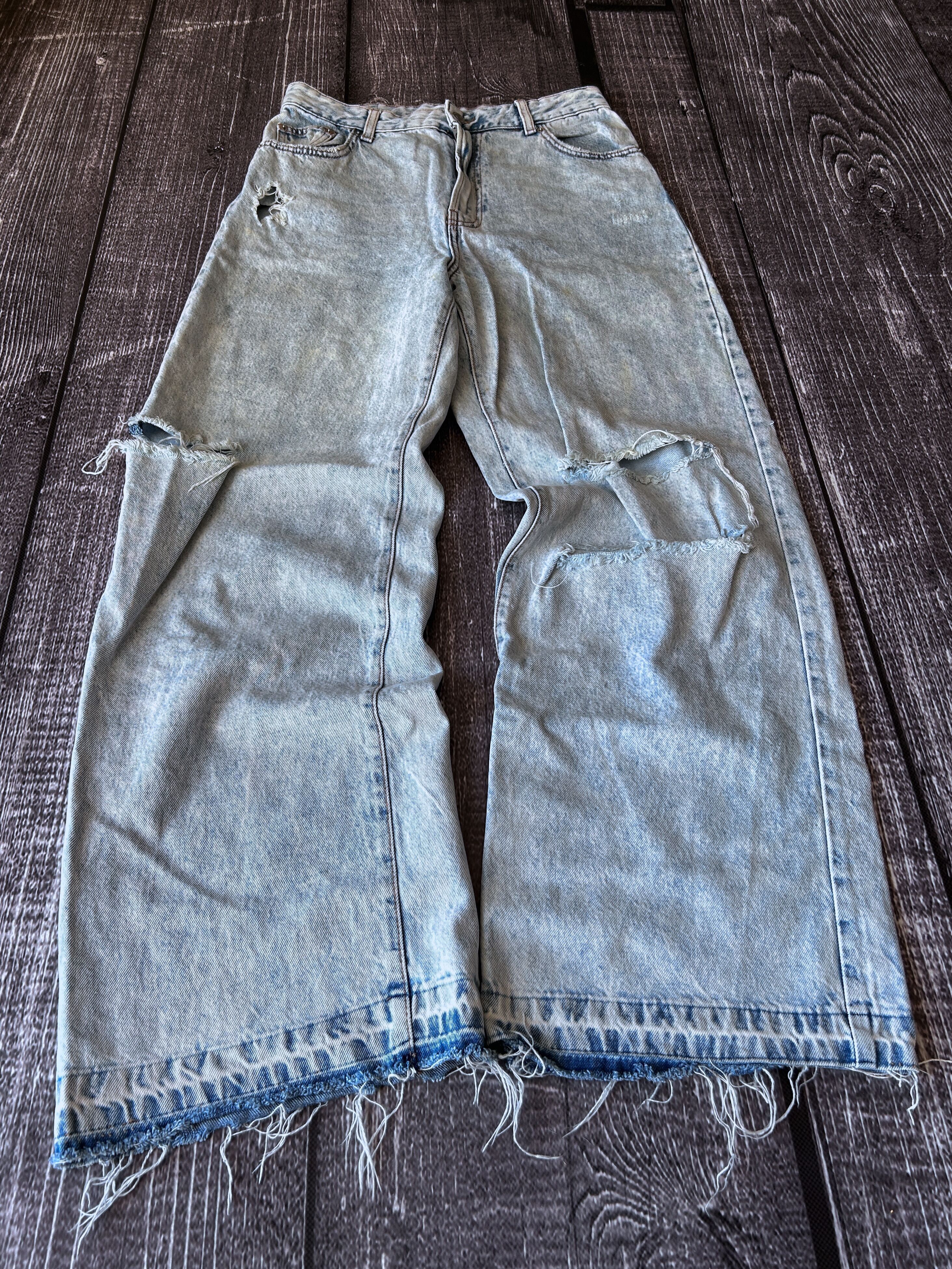 Designer VINTAGE 💥HYSTERIC GLAMOUR STYLE TRASHED BAGGY JEANS 90S Size US 30 / EU 46 - 1 Thumbnail