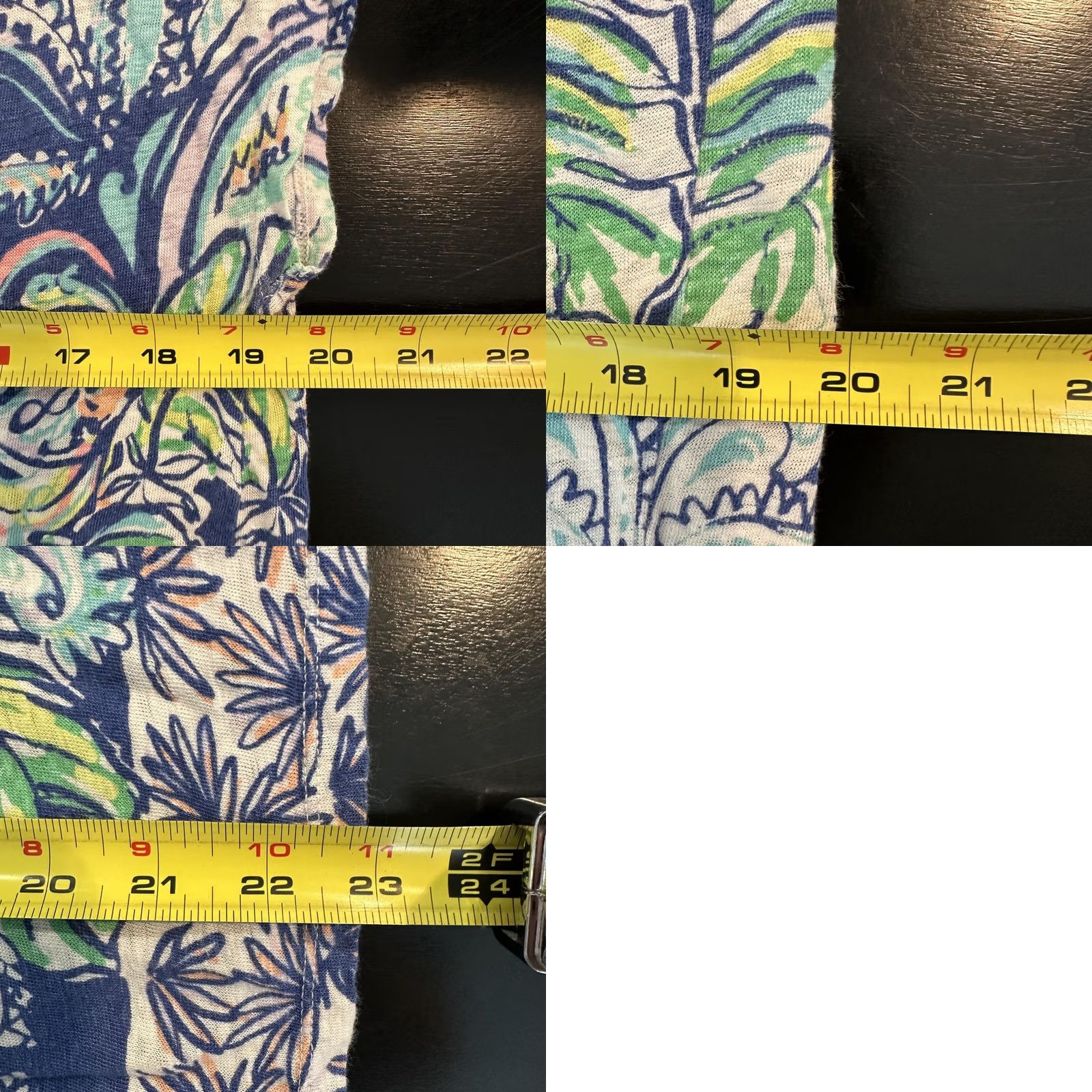 Lilly Pulitzer Lilly Pulitzer Shirt Womens S/M Linen Top Blue Green Leaf Paisley V-Neck Short Sleeve Multicolor Beach Tropical 23659 Mens? Size S / US 4 / IT 40 - 8 Thumbnail