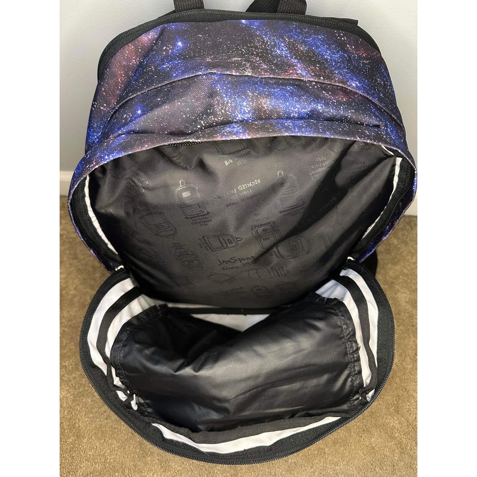 Jansport Jansport Cyberspace Galaxy Big Student Backpack Bookbag READ Size ONE SIZE - 12 Thumbnail