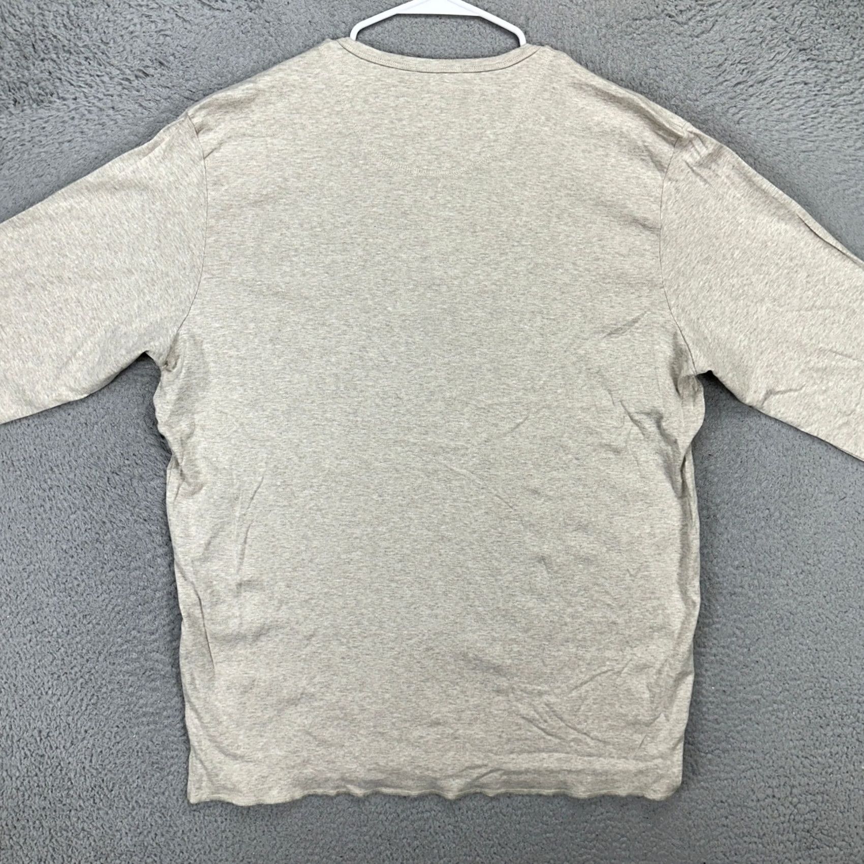 Club Room Club Room Mens Henley T-Shirt XL Light Tan Long Sleeve Tee 100% Cotton NEW Size US XL / EU 56 / 4 - 4 Thumbnail