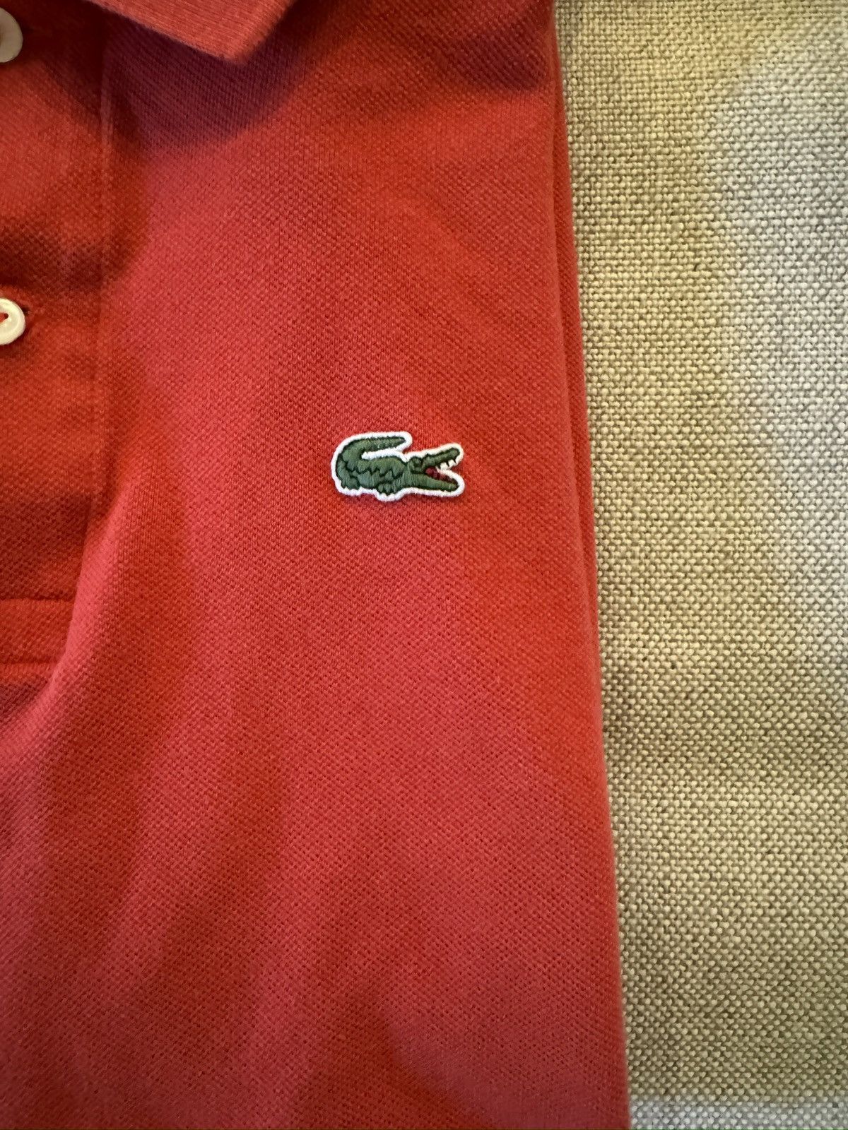 Lacoste LACOSTE The Iconic Slim Fit Mesh Knit Polo Shirt in Red Size US XXL / EU 58 / 5 - 2 Thumbnail