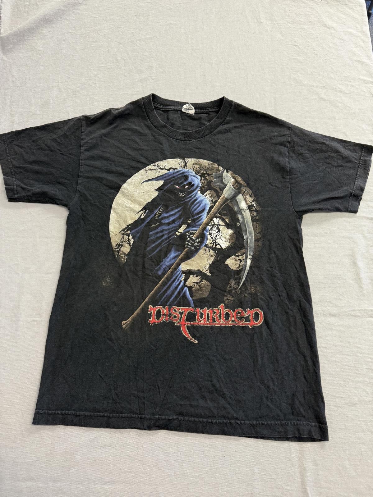 Designer Faded Disturbed Band T-shirt Grimreaper with Eyes Tee - M Size US M / EU 48-50 / 2 - 1 Thumbnail