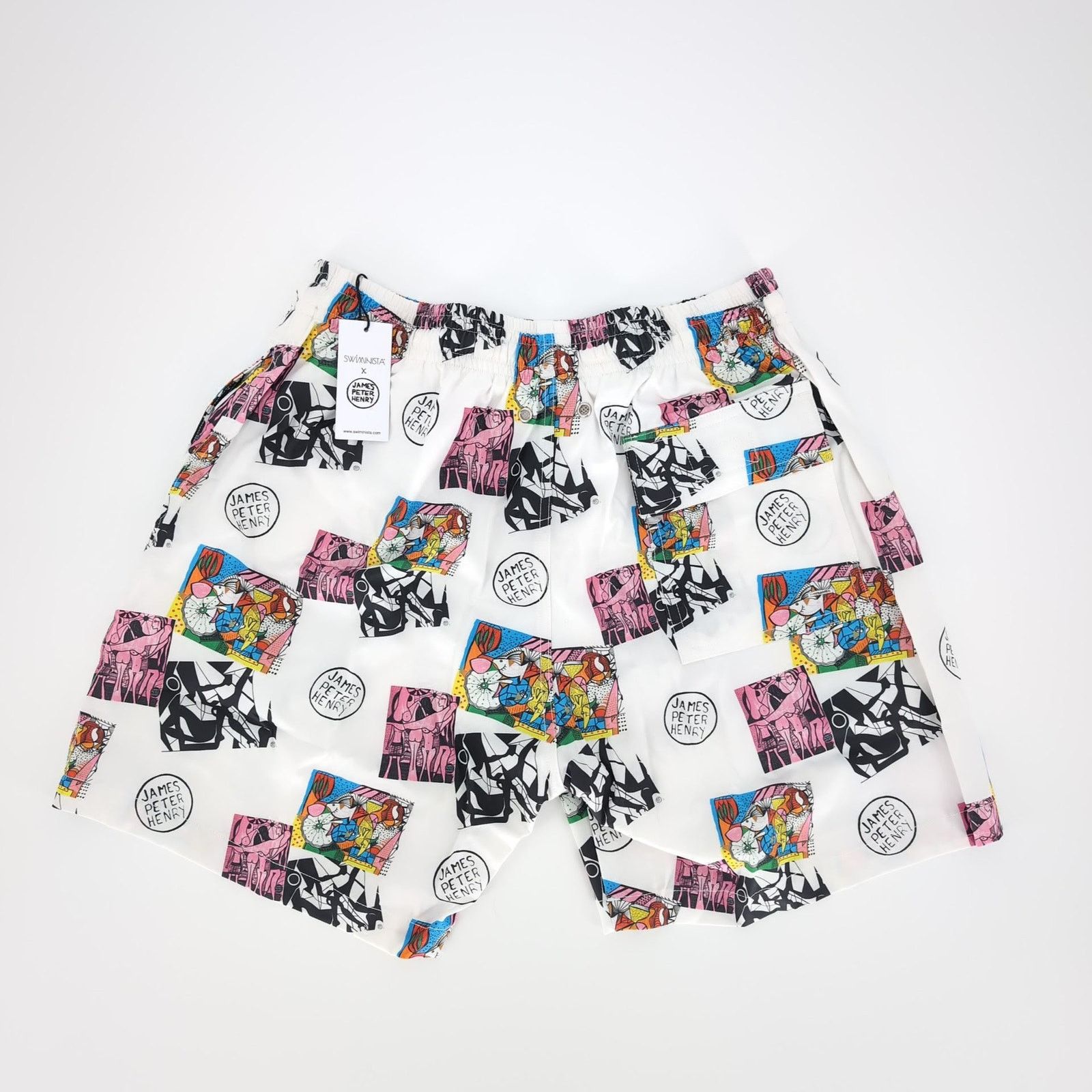 Other NWT​ Swiminista Swim Trunks Mid-Length Board Shorts - Size M Size US 32 / EU 48 - 4 Thumbnail