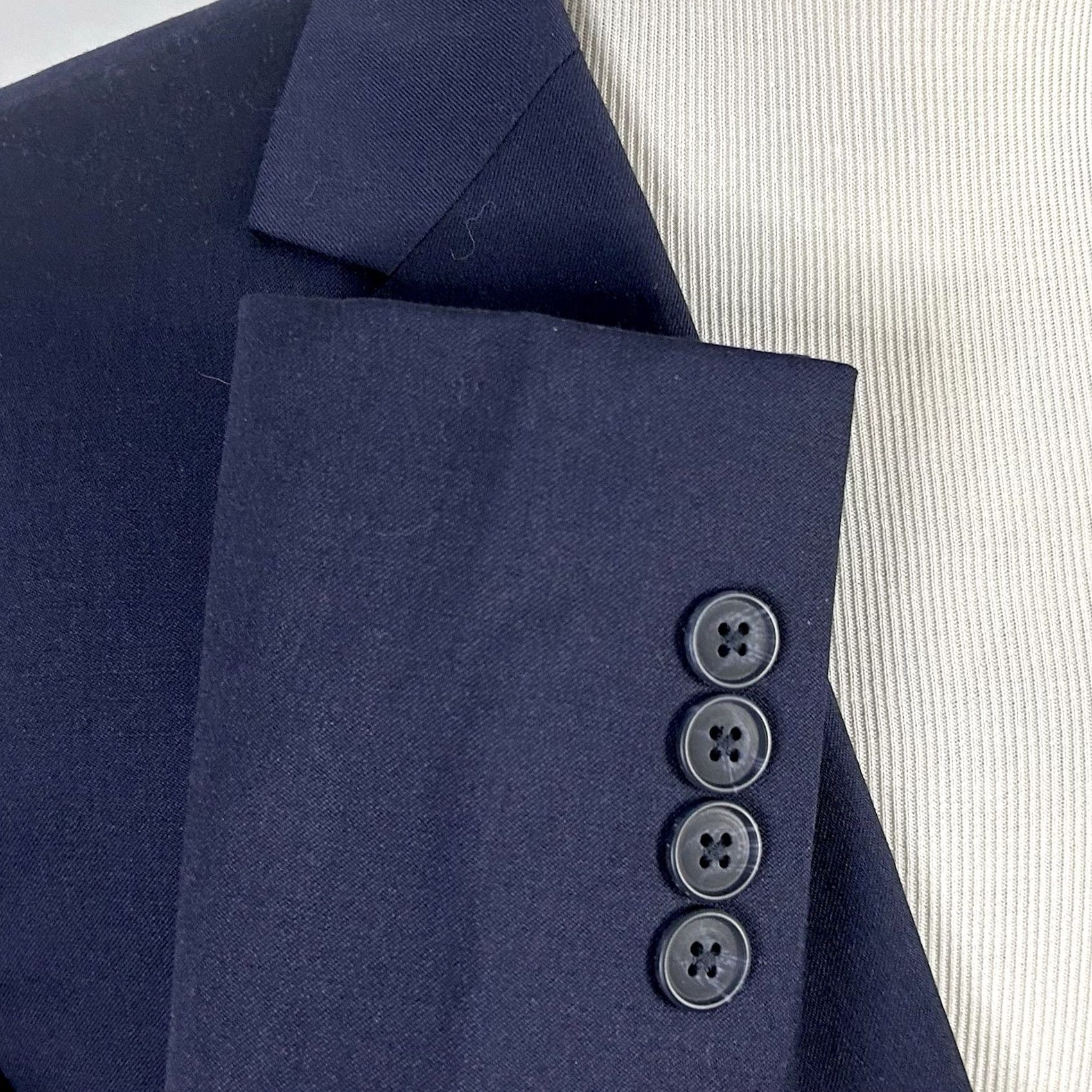 Pronto Uomo Pronto Uomo Sport Coat 46R Dark Blue Wool Two Button Double Vented Mens Size US XS / EU 42 / 0 - 5 Thumbnail