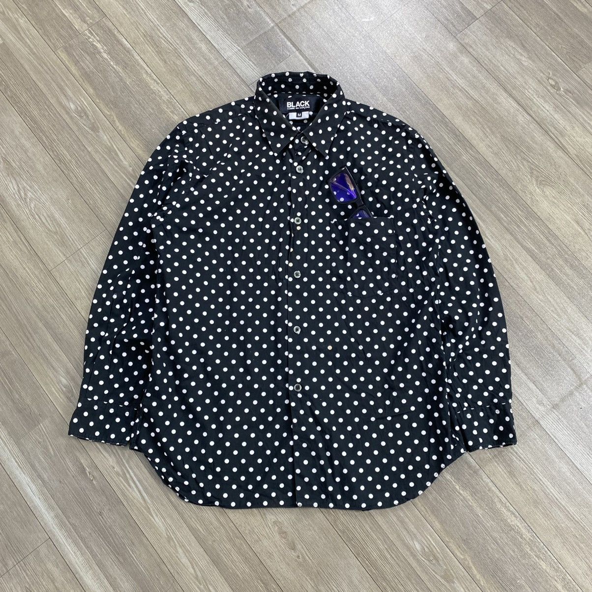 🇯🇵 AD2008 Comme des Garcons Homme CDG Polkadot Black Shirt