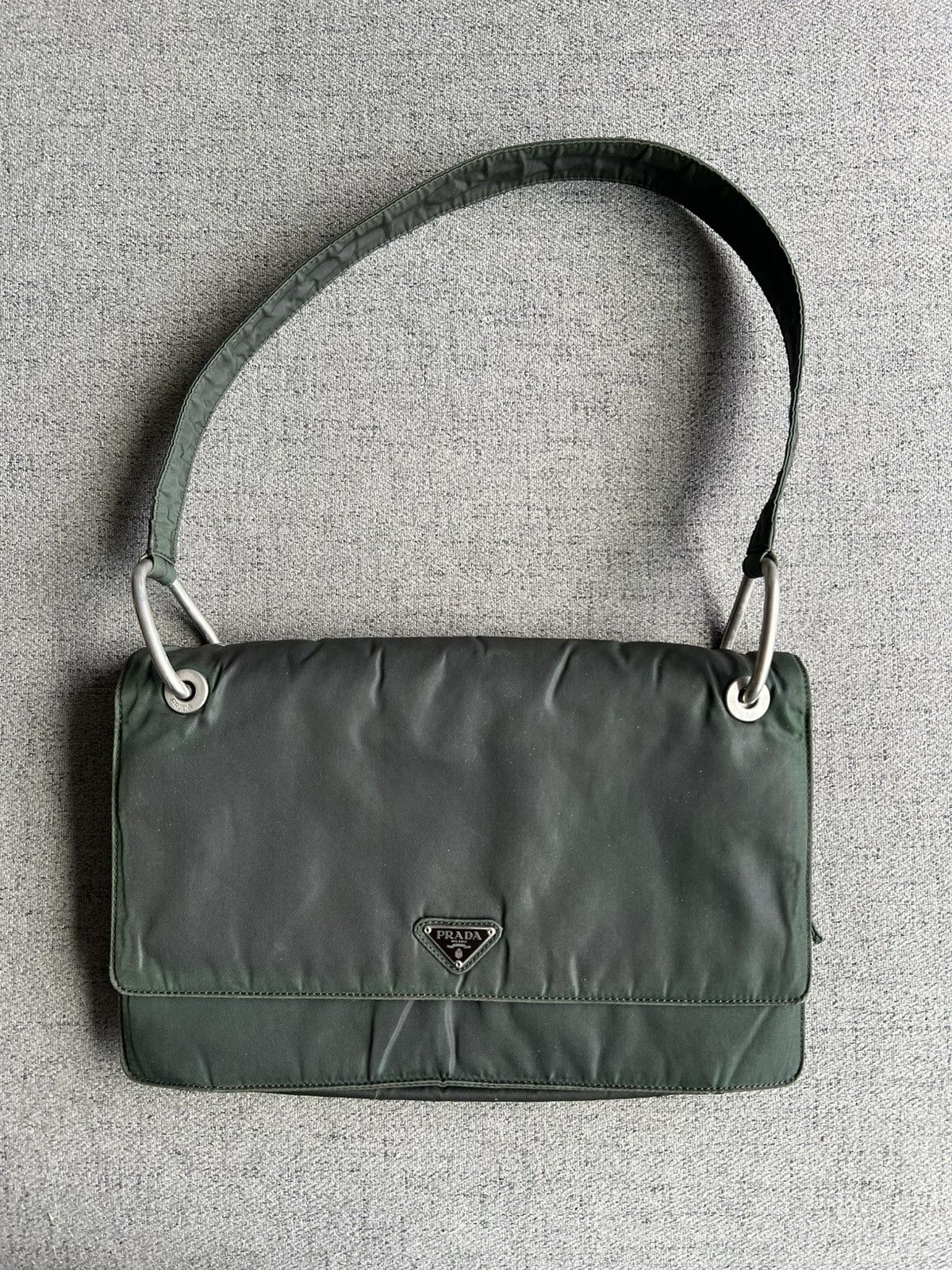 Prada × Vintage Prada Nylon Rare Single Flap Shoulder Bag Size ONE SIZE - 1 Thumbnail