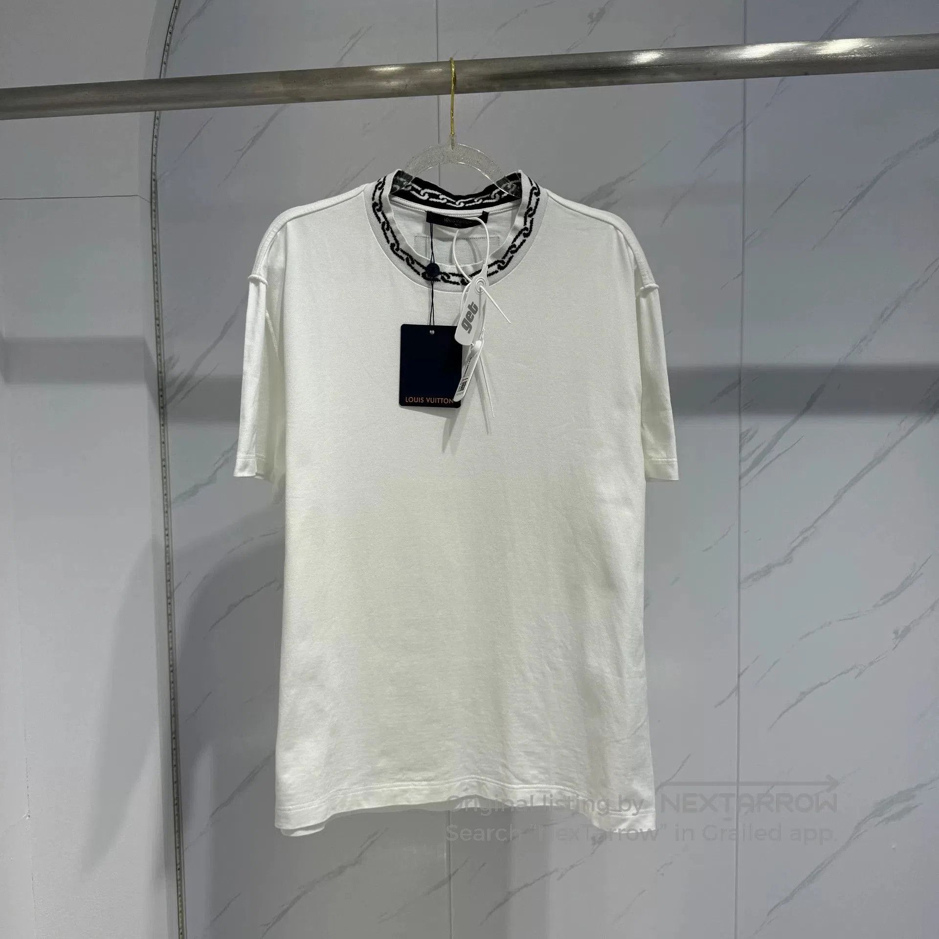 Louis Vuitton Louis Vuitton White Logo Short Sleeve T. Size US S / EU 44-46 / 1 - 1 Thumbnail