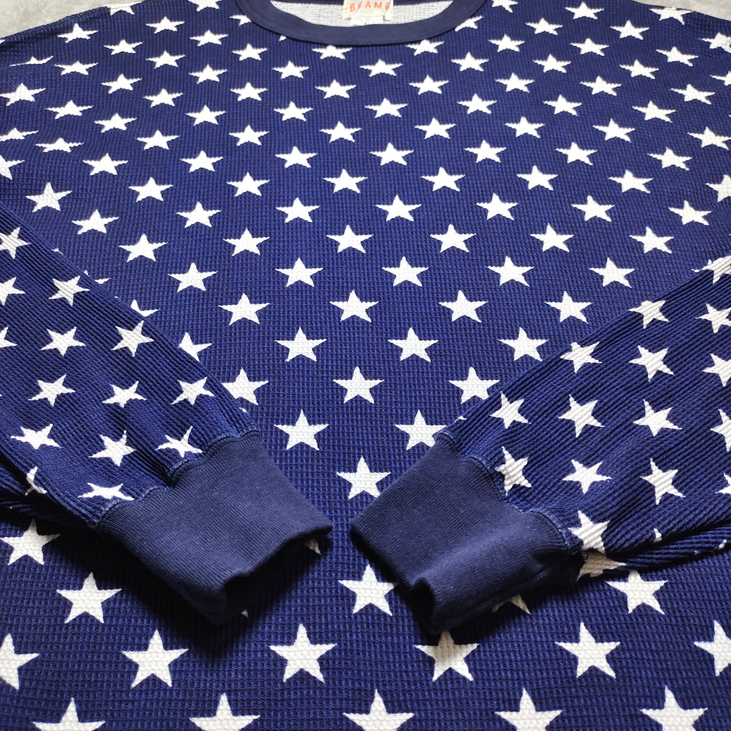 Beams Plus BEAMS STAR PRINT LONG SLEEVE T SHIRT Size US L / EU 52-54 / 3 - 5 Thumbnail