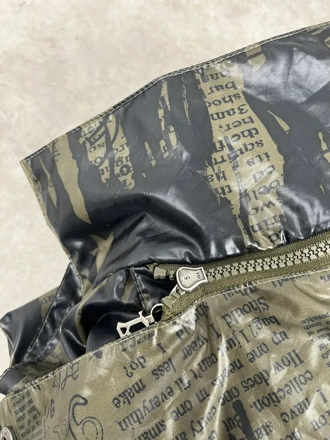 John Galliano AW2010 John Galliano Khaki Military Camouflage Newspaper Light Jacket Size US L / EU 52-54 / 3 - 9 Thumbnail