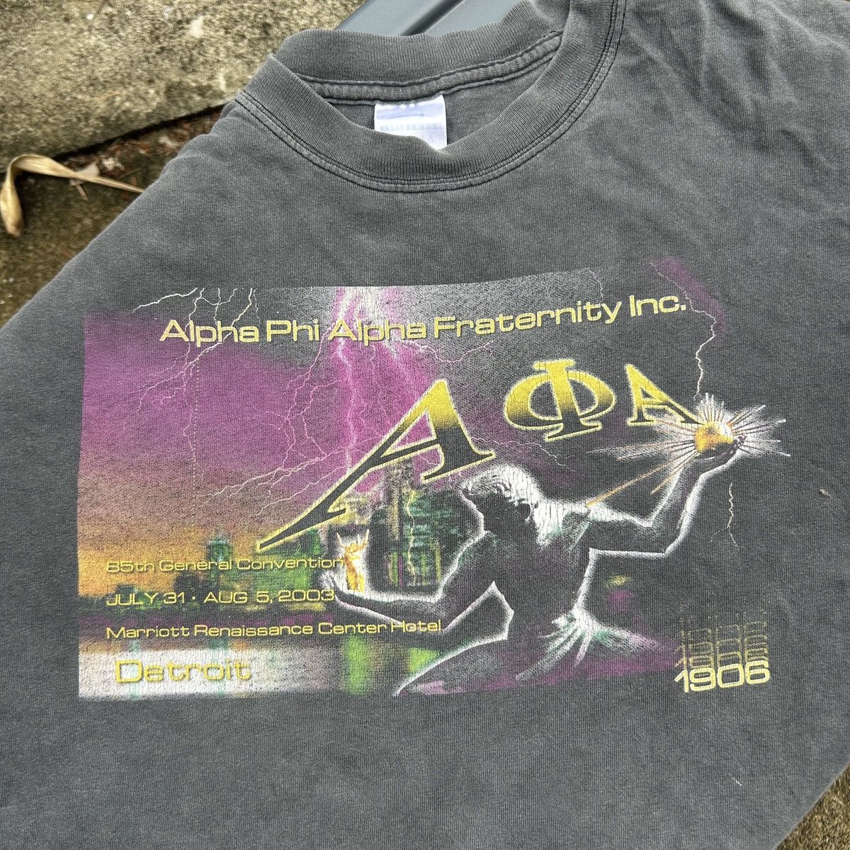 Vintage Vintage Alpha Phi Alpha Fraternity Inc AoA Sun faded Size US S / EU 44-46 / 1 - 4 Thumbnail