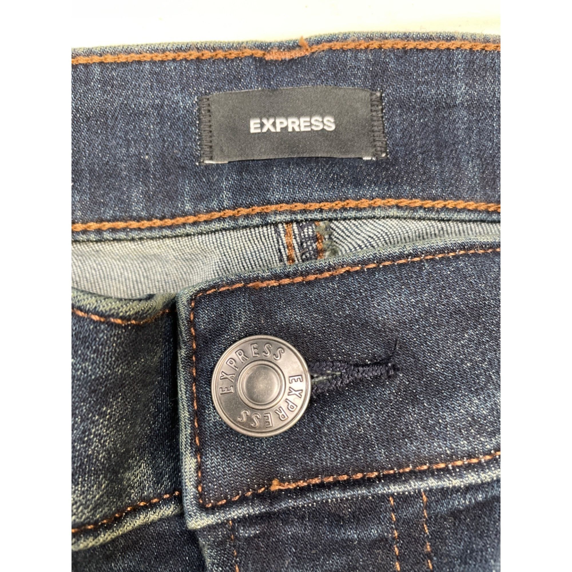 Express Express Mens Blue Jeans Slim Fit Hyper Stretch Size 32x30 SK Size US 32 / EU 48 - 3 Thumbnail