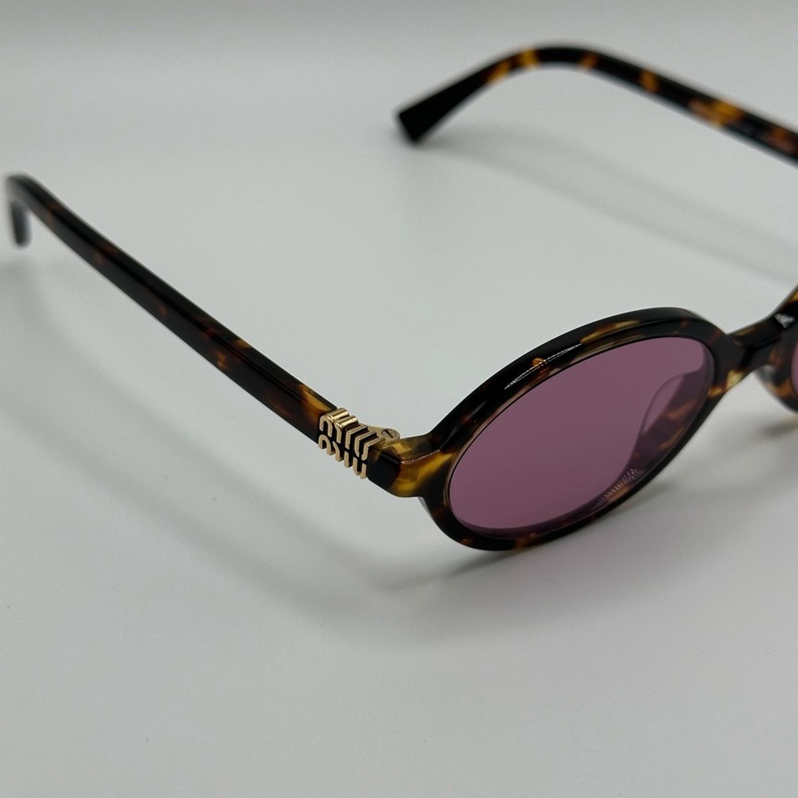Miu Miu NEW MIU MIU MU04ZS VAU50D Honey Havana Dark Pink Mirror Size ONE SIZE - 6 Thumbnail