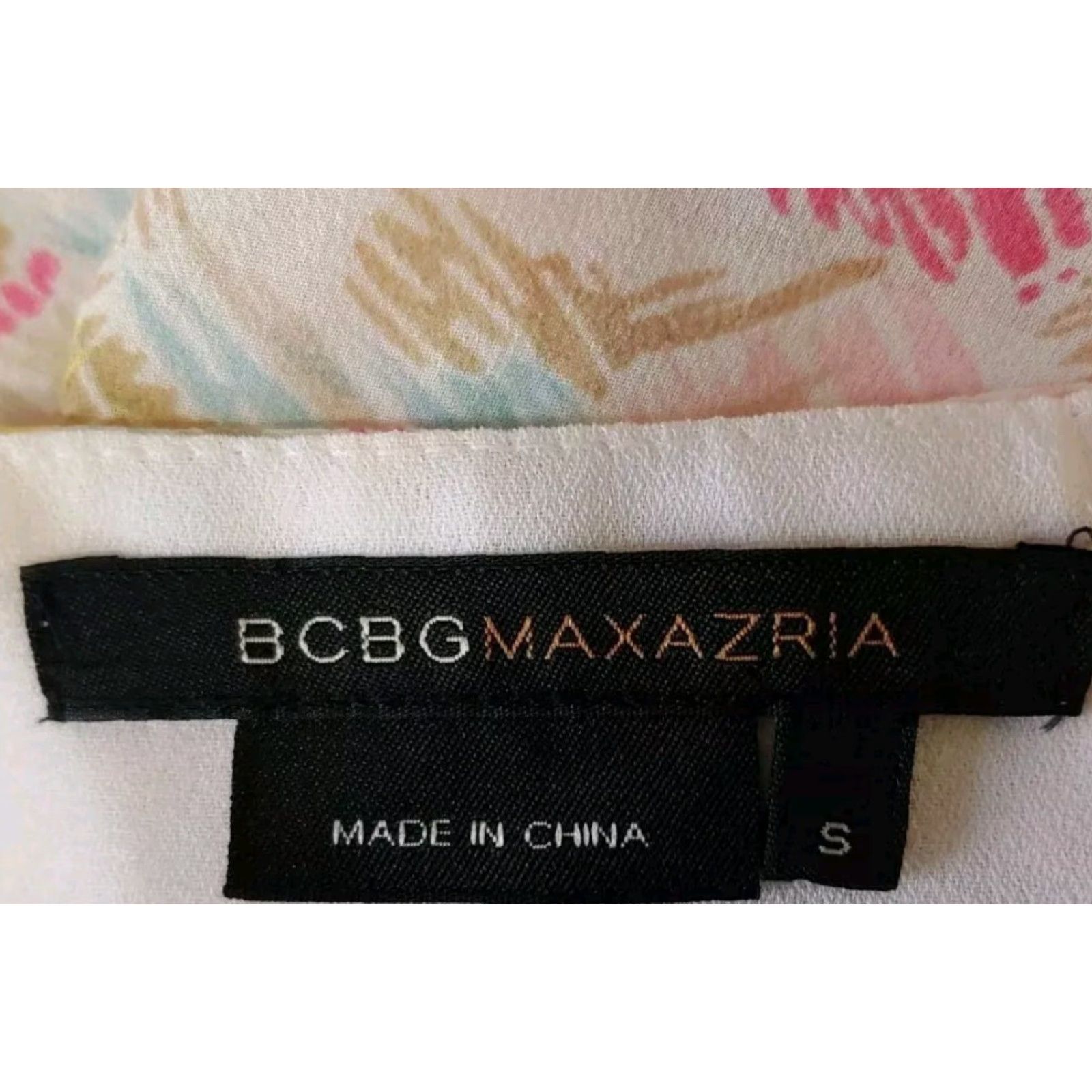 Bcbgmaxazria BCBG Maxazria Dress Womens S Floral Mini Sheer Lined Spaghetti Straps Side Zip Size S / US 4 / IT 40 - 7 Thumbnail