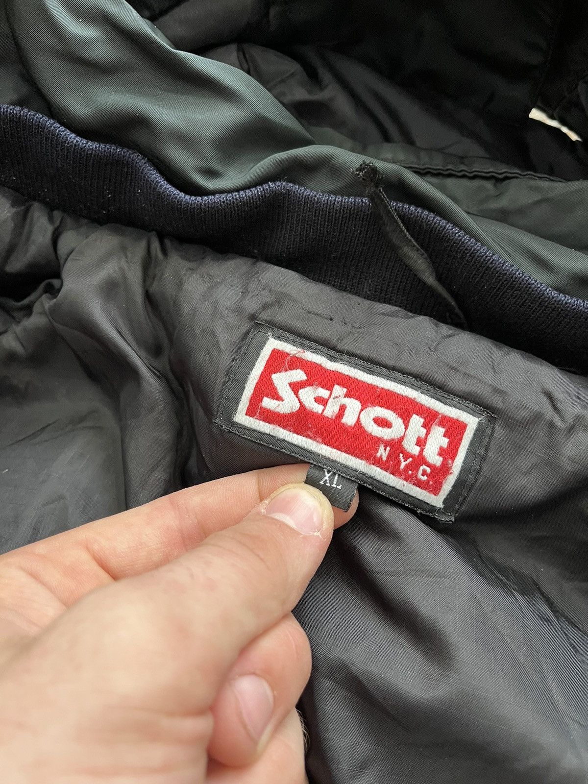 Schott × Vintage Vintage Schott NYC Ski Jacket workwear black minimalistic Size US XL / EU 56 / 4 - 18 Thumbnail