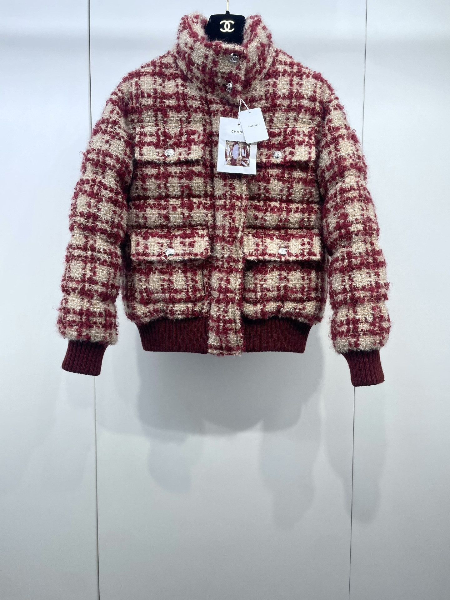 Chanel Chanel 24N Ski Diamond Button Tweed Down Jacket Size XS / US 0-2 / IT 36-38 - 1 Thumbnail