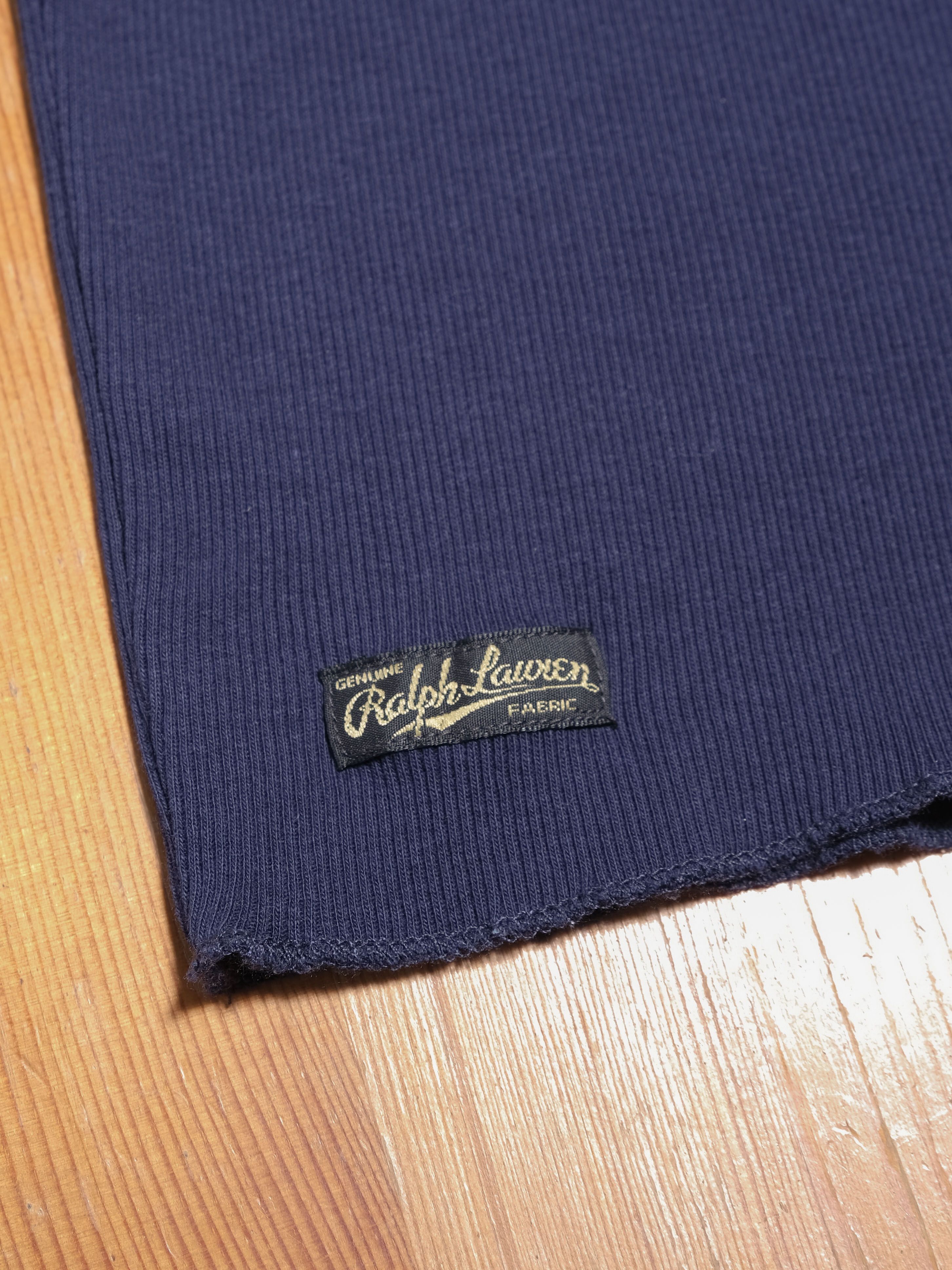 Polo Ralph Lauren Navy Ribbed Long Sleeve Henley Size L / US 10 / IT 46 - 5 Thumbnail