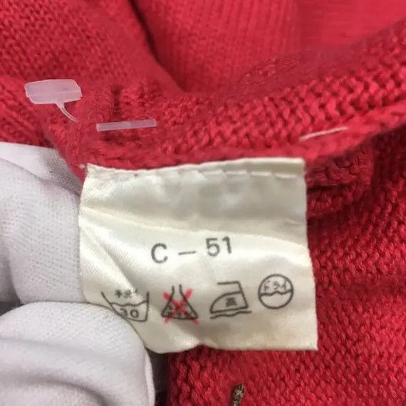 Polo Ralph Lauren Vtg 90' POLO RALPH LAUREN Small Pony Red Knitwear Sweater Size US L / EU 52-54 / 3 - 9 Thumbnail