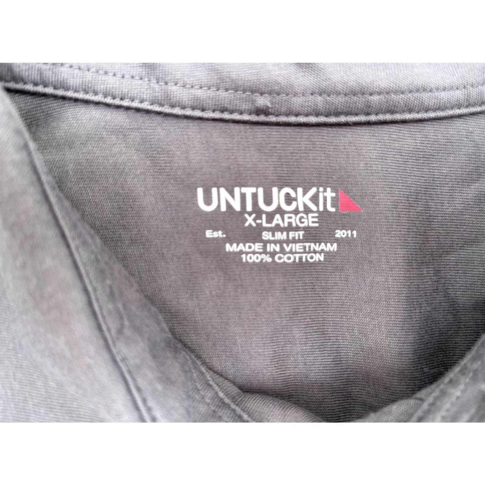 UNTUCKit UNTUCKit Luxe Tee BD Shirt Slim Fit Gray Mens Button-Up XL Shirt Size US XL / EU 56 / 4 - 4 Thumbnail